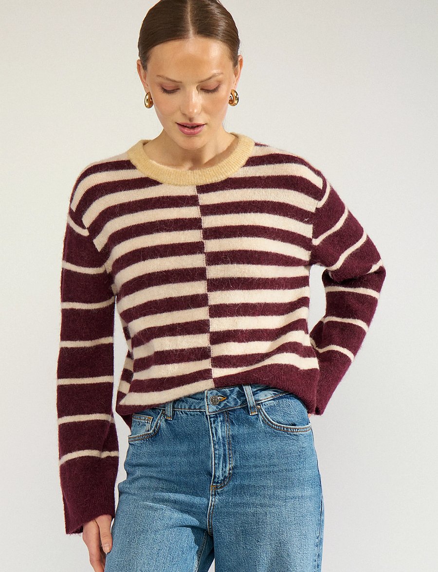 Nümph - NURIETTE BLOCK STRIPE PULLOVER - pullover - fig - 0