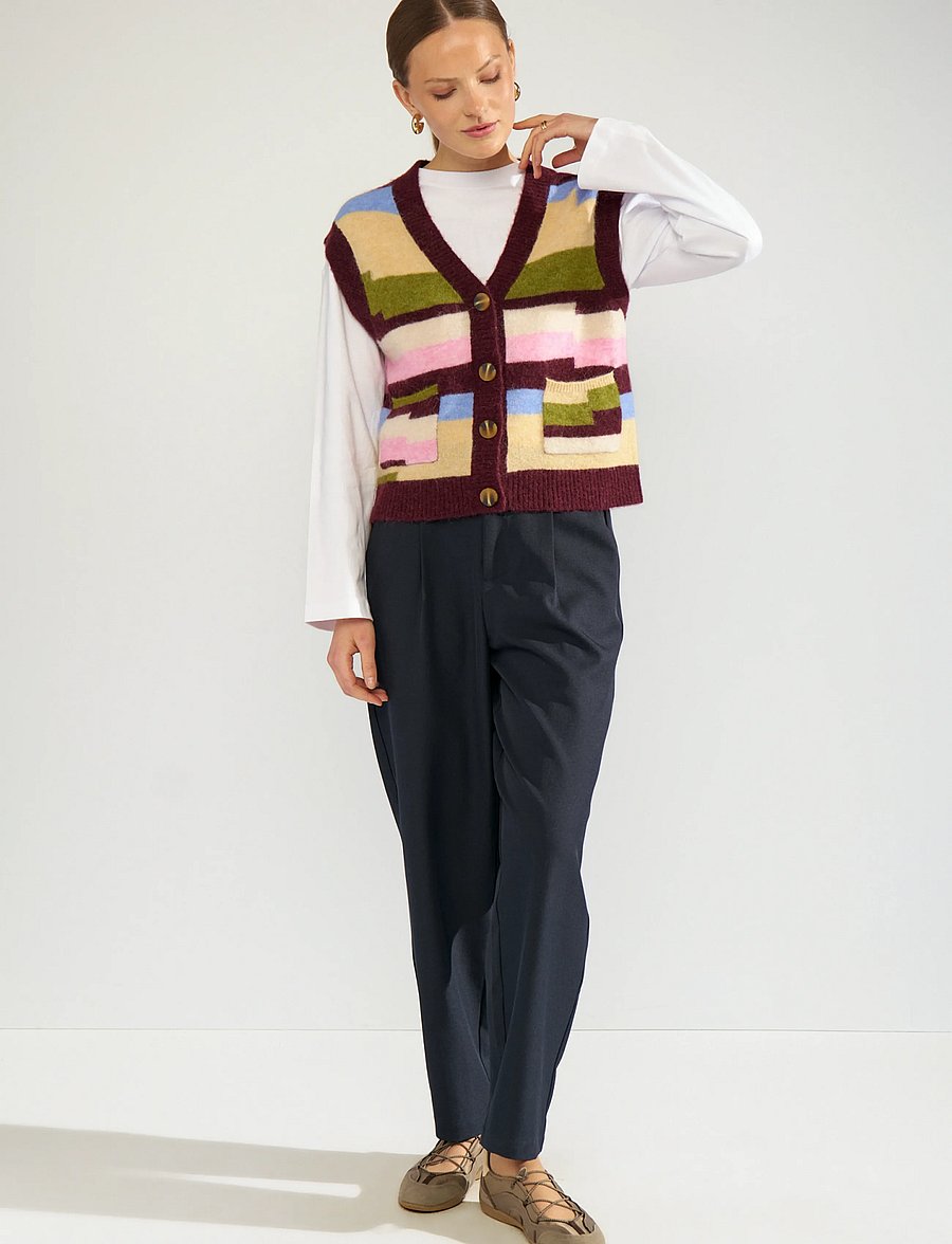 Nümph - NURIETTE PIXEL STRIPE VEST - strikveste - fig - 3