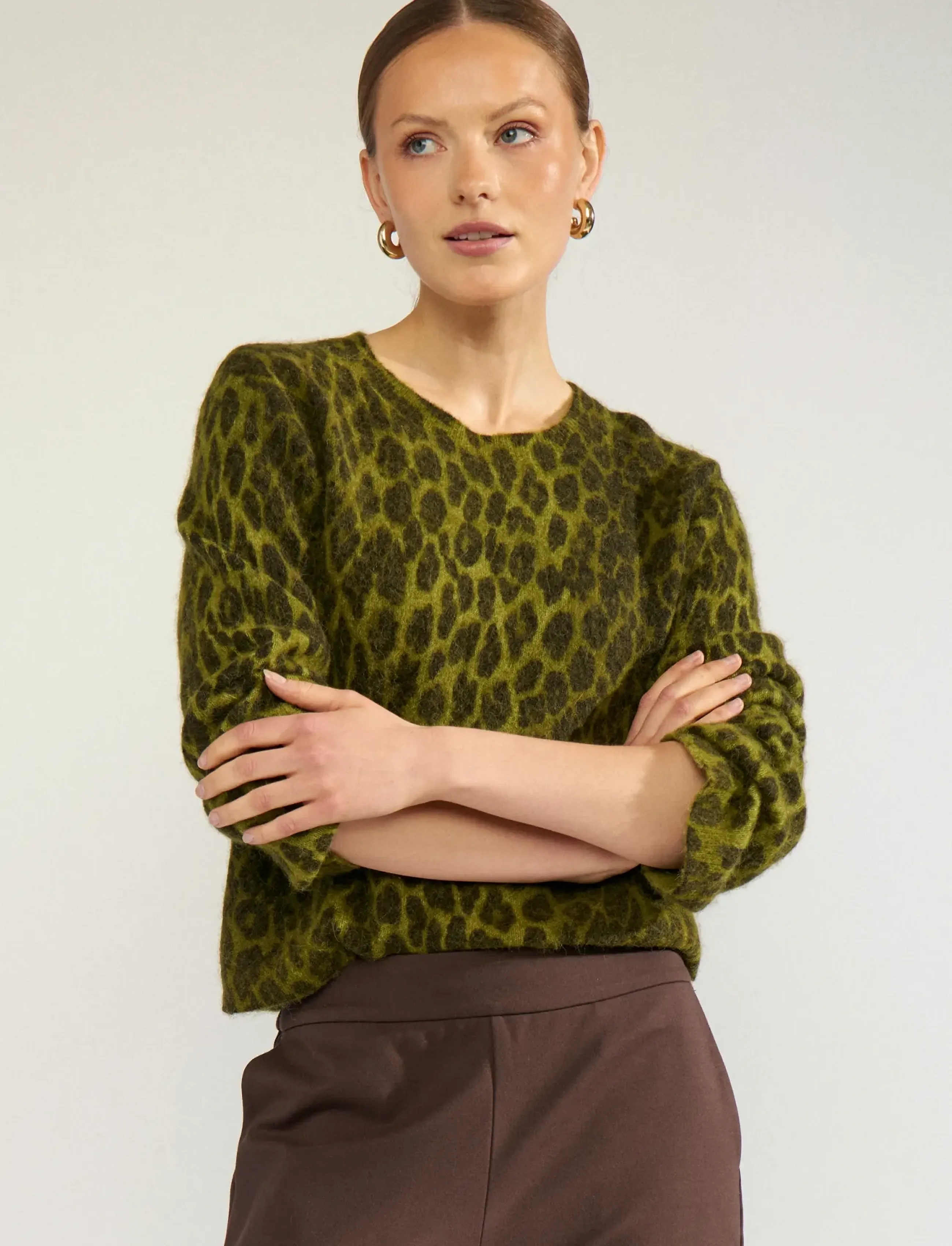 Nümph - NURIETTE LEO PULLOVER - jumpers - calla green - 0