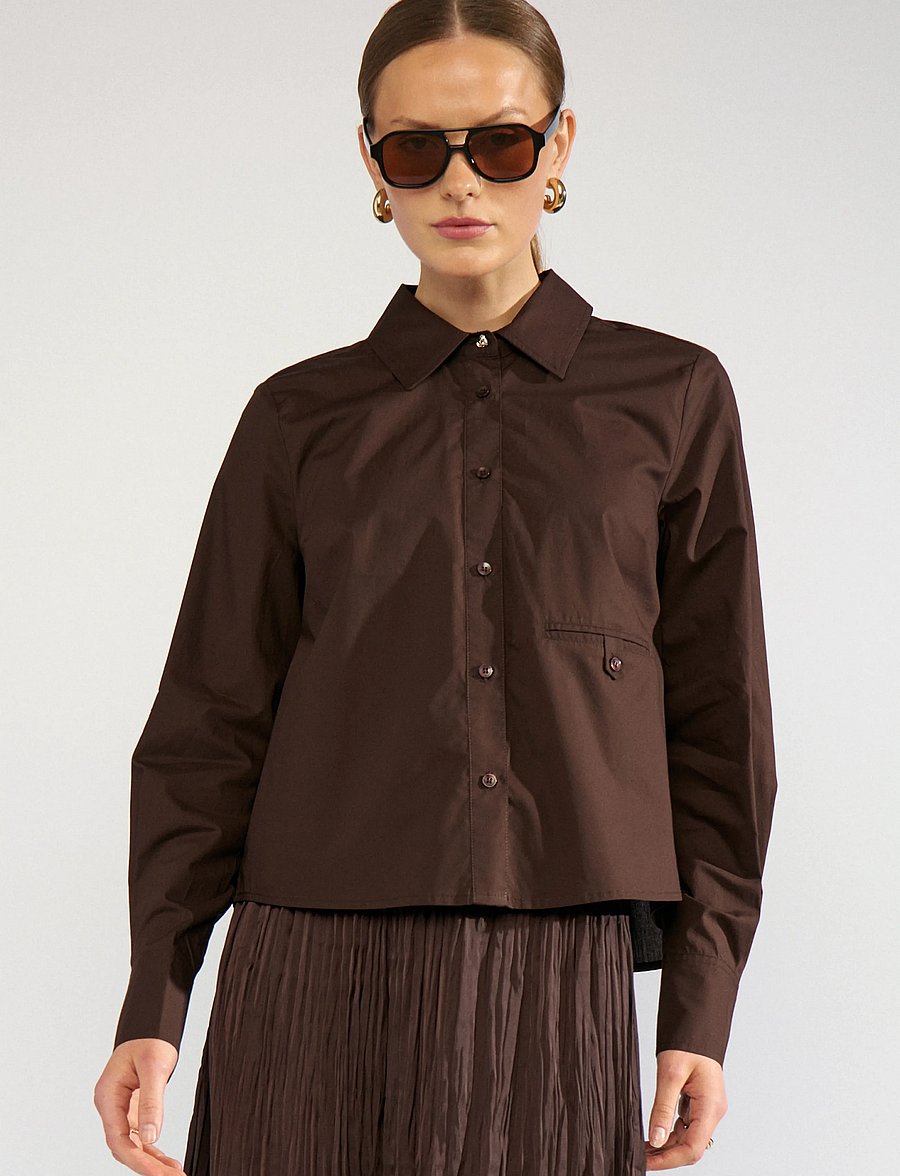 Nümph - NUASHO SHIRT - langærmede skjorter - black coffee - 0