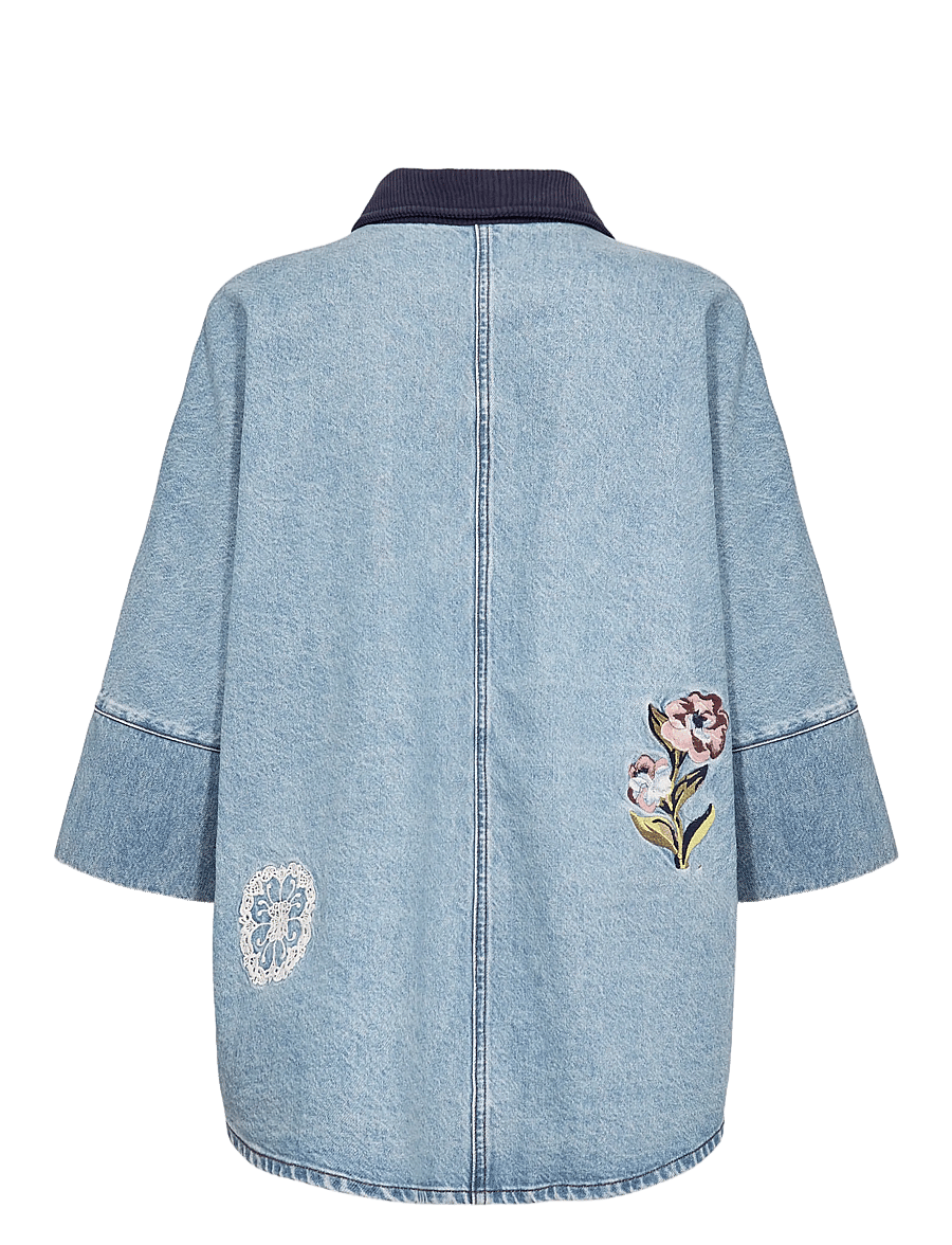 Nümph - NUDENMA OVERSIZE SHIRT - pealissärgid - medium blue denim - 2