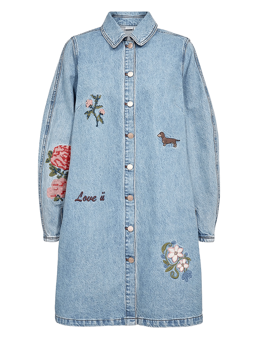 Nümph - NUDENMA DRESS - jeanskleider - medium blue denim - 0