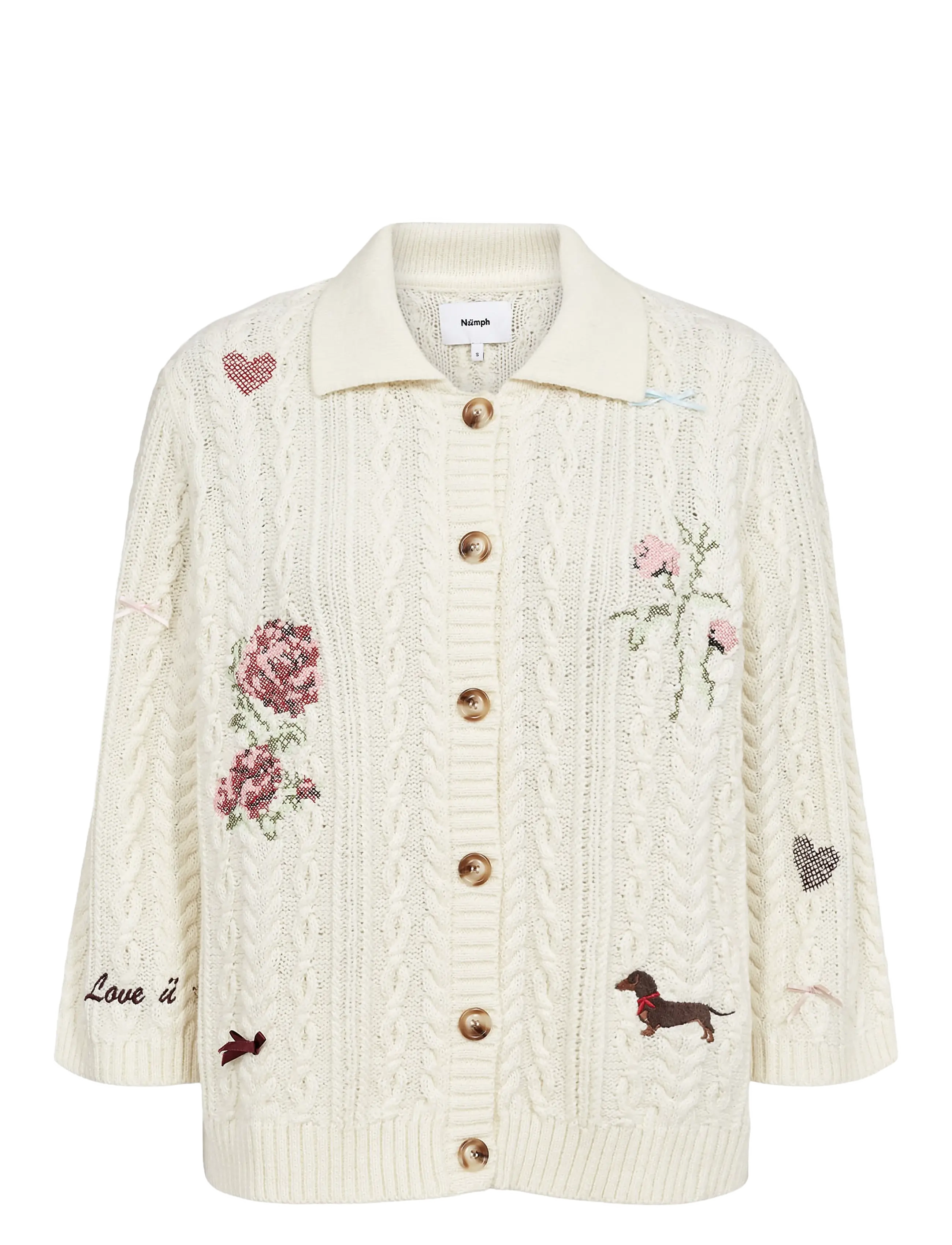 Nümph NUHILDY CARDIGAN - Koftor - PRISTINE / cream