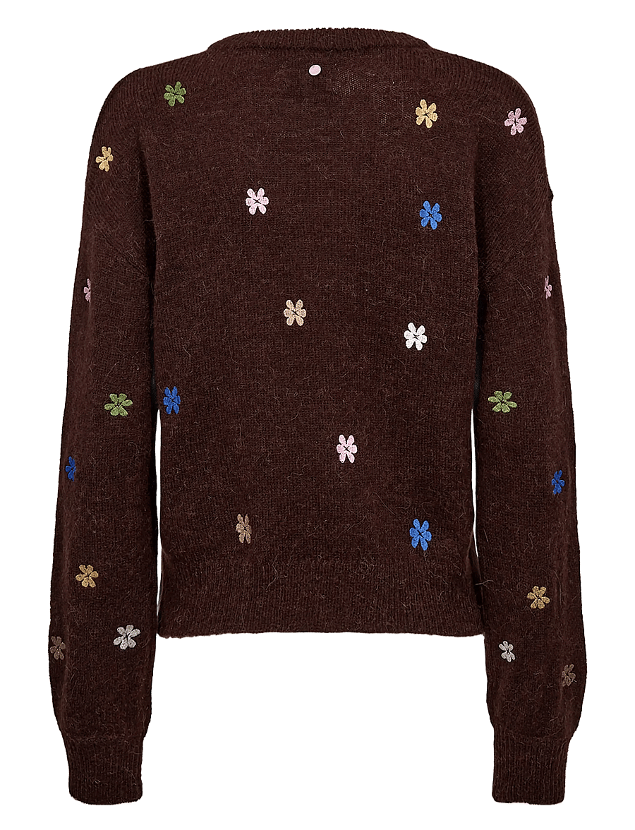 Nümph - NUFLORIE PULLOVER - kampsunid - black coffee - 2