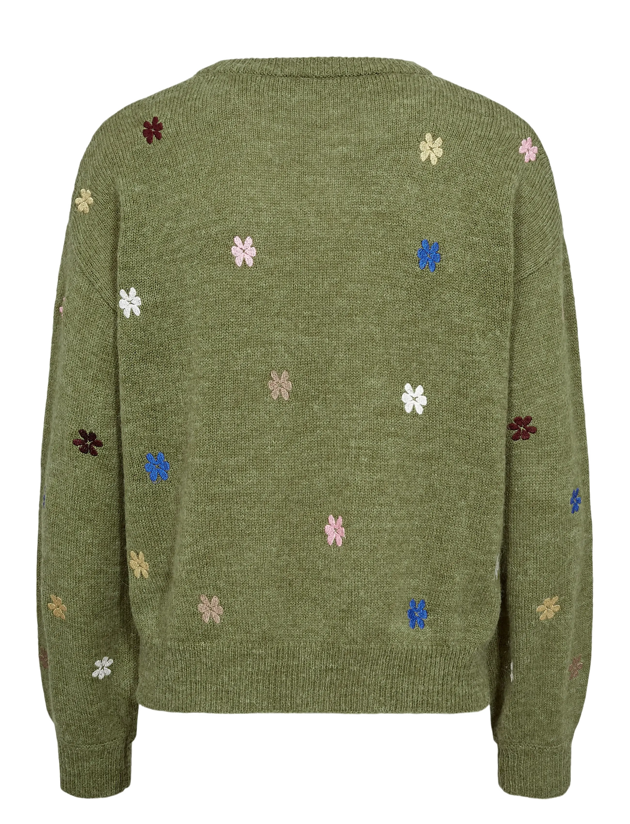 Nümph - NUFLORIE PULLOVER - pullover - calla green - 2