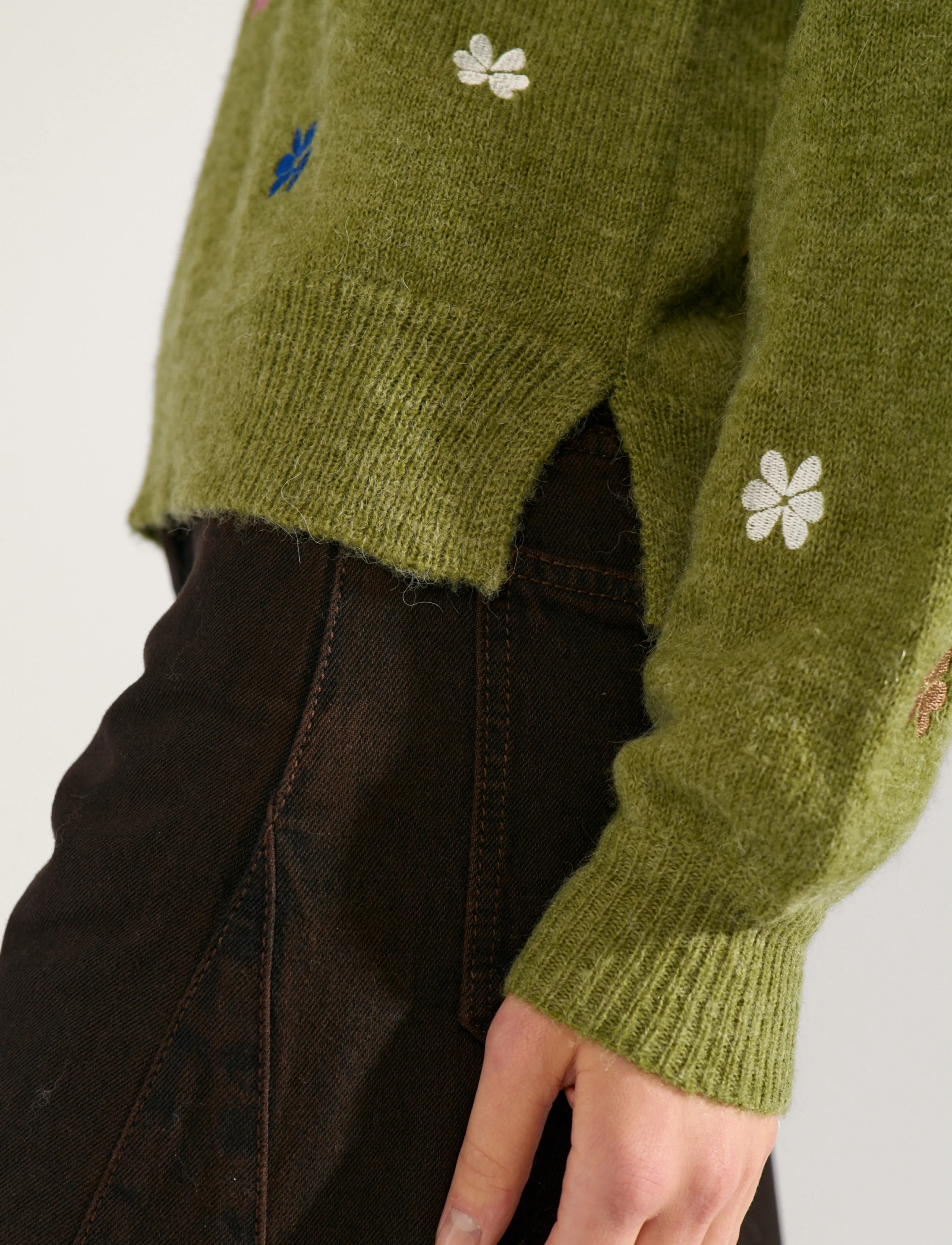 Nümph - NUFLORIE PULLOVER - pullover - calla green - 5