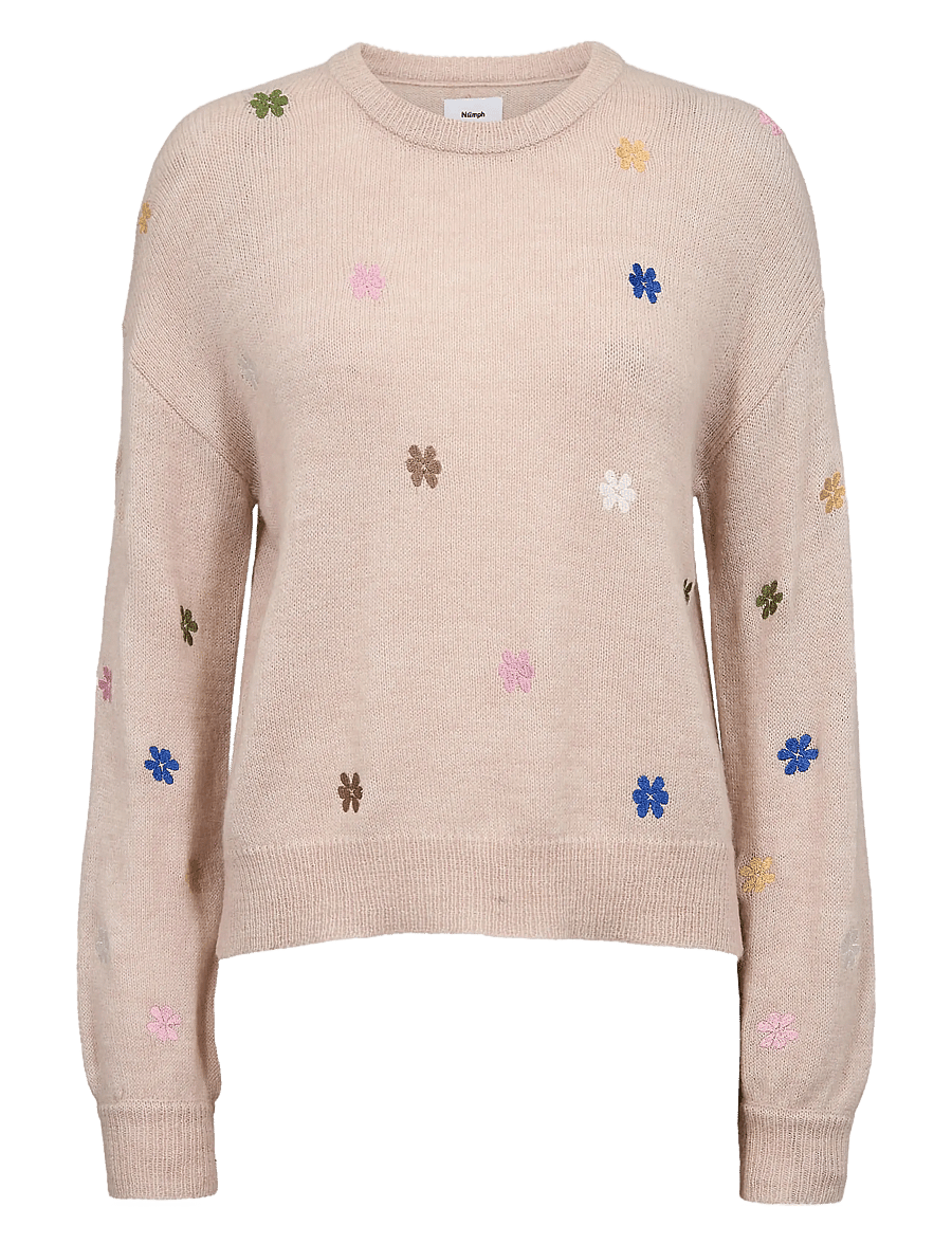 Nümph - NUFLORIE PULLOVER - striktrøjer - gray morn - 0