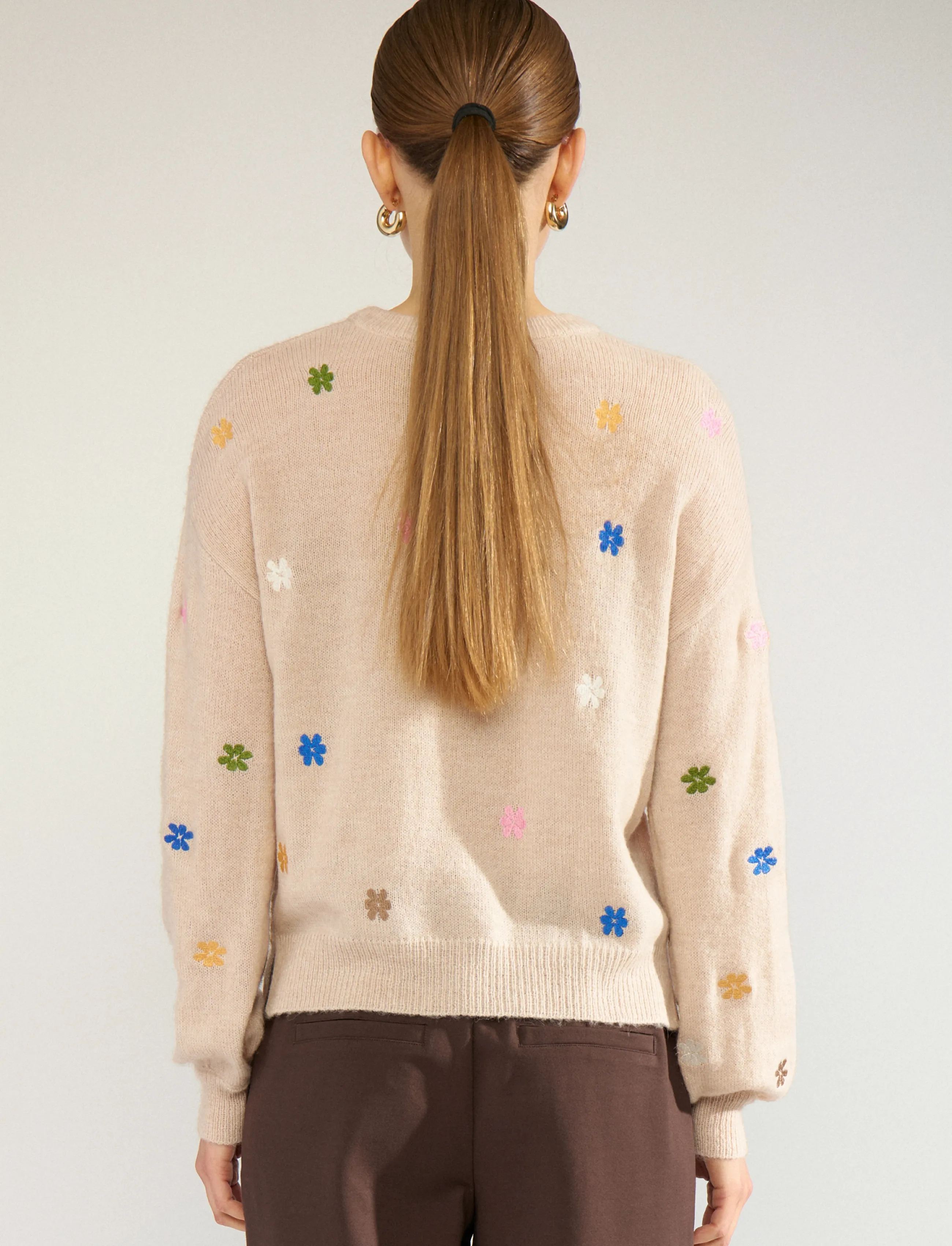 Nümph - NUFLORIE PULLOVER - striktrøjer - gray morn - 3