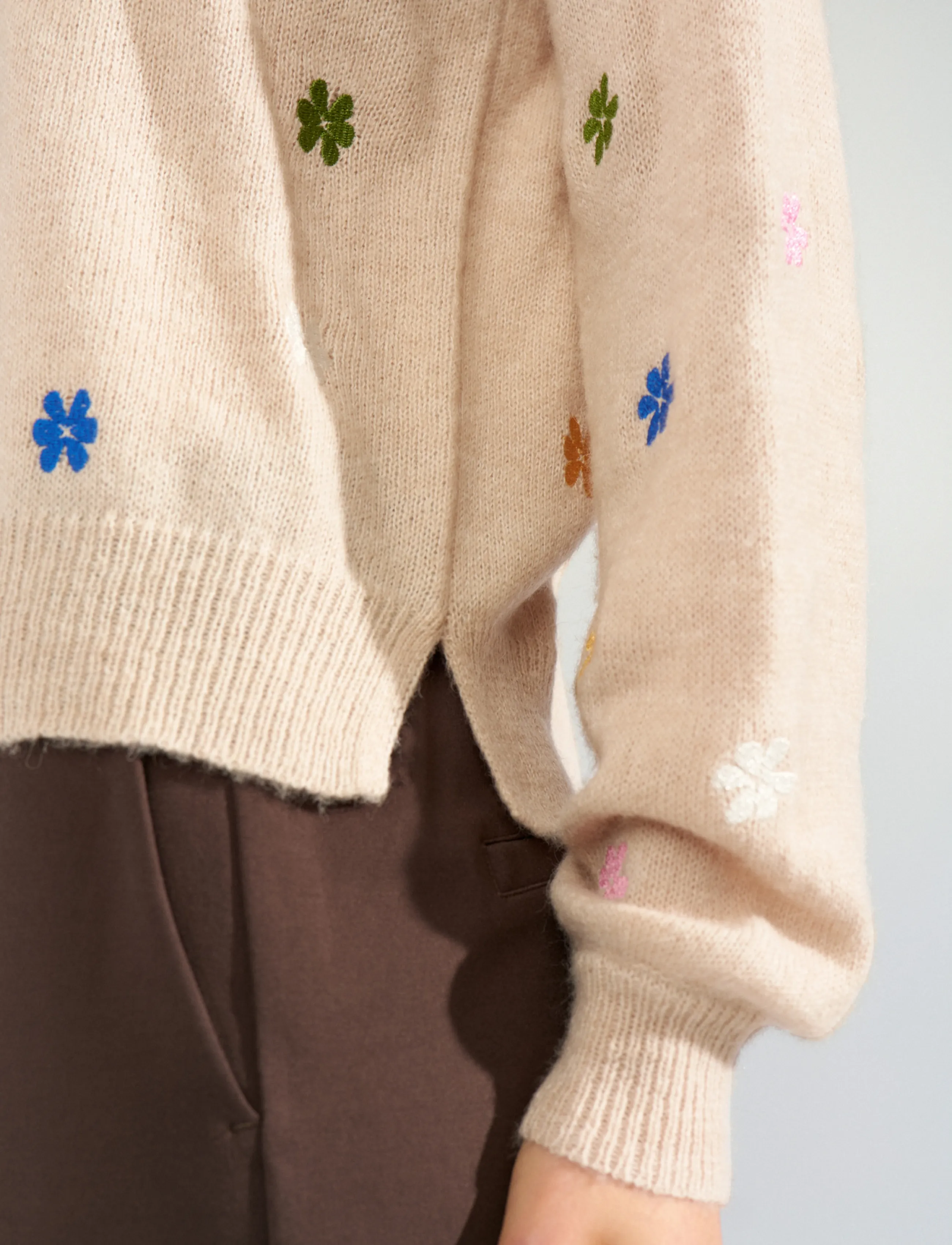 Nümph - NUFLORIE PULLOVER - striktrøjer - gray morn - 5