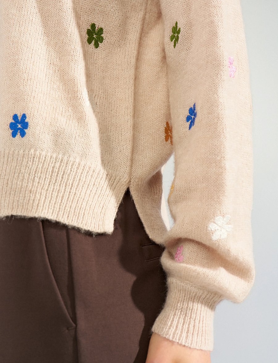 Nümph - NUFLORIE PULLOVER - striktrøjer - gray morn - 5
