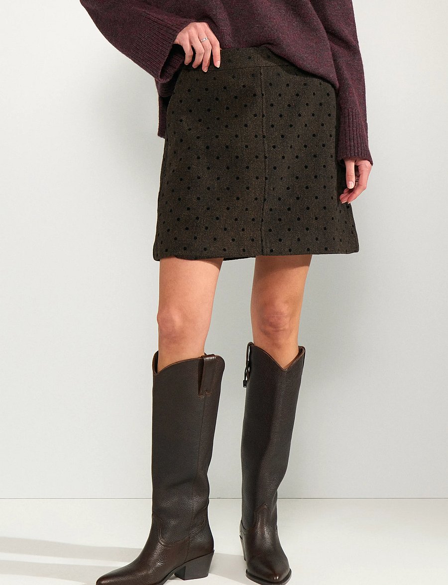 Nümph - NUAMIA SKIRT - kurze röcke - black coffee - 0