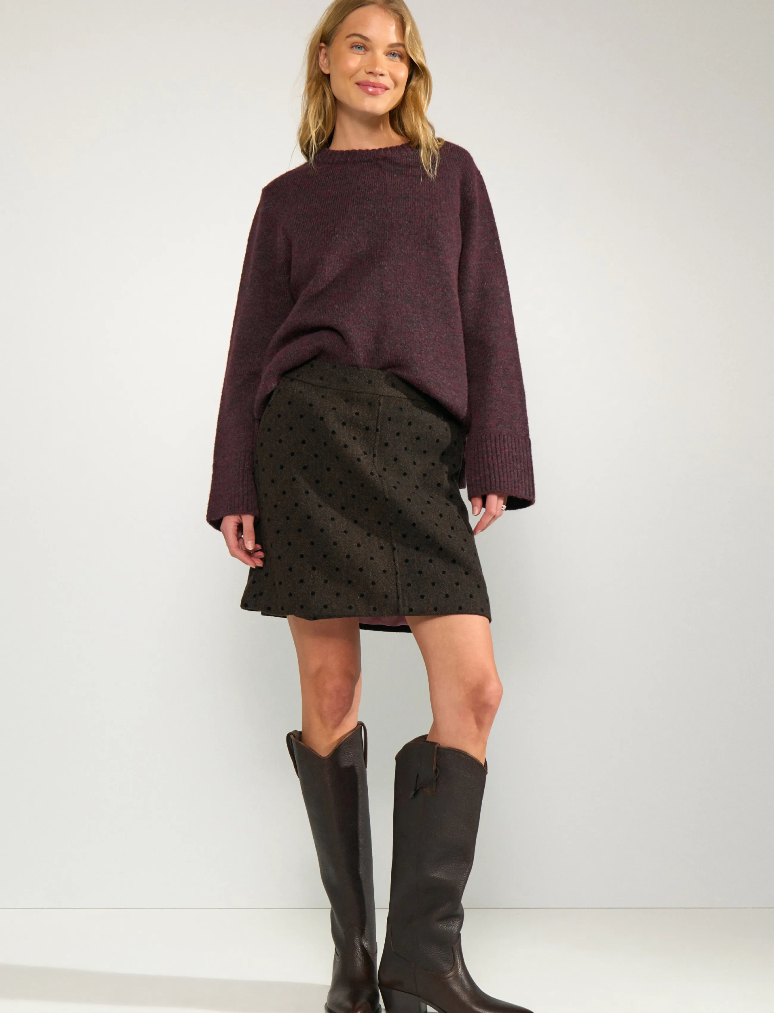 Nümph - NUAMIA SKIRT - kurze röcke - black coffee - 4