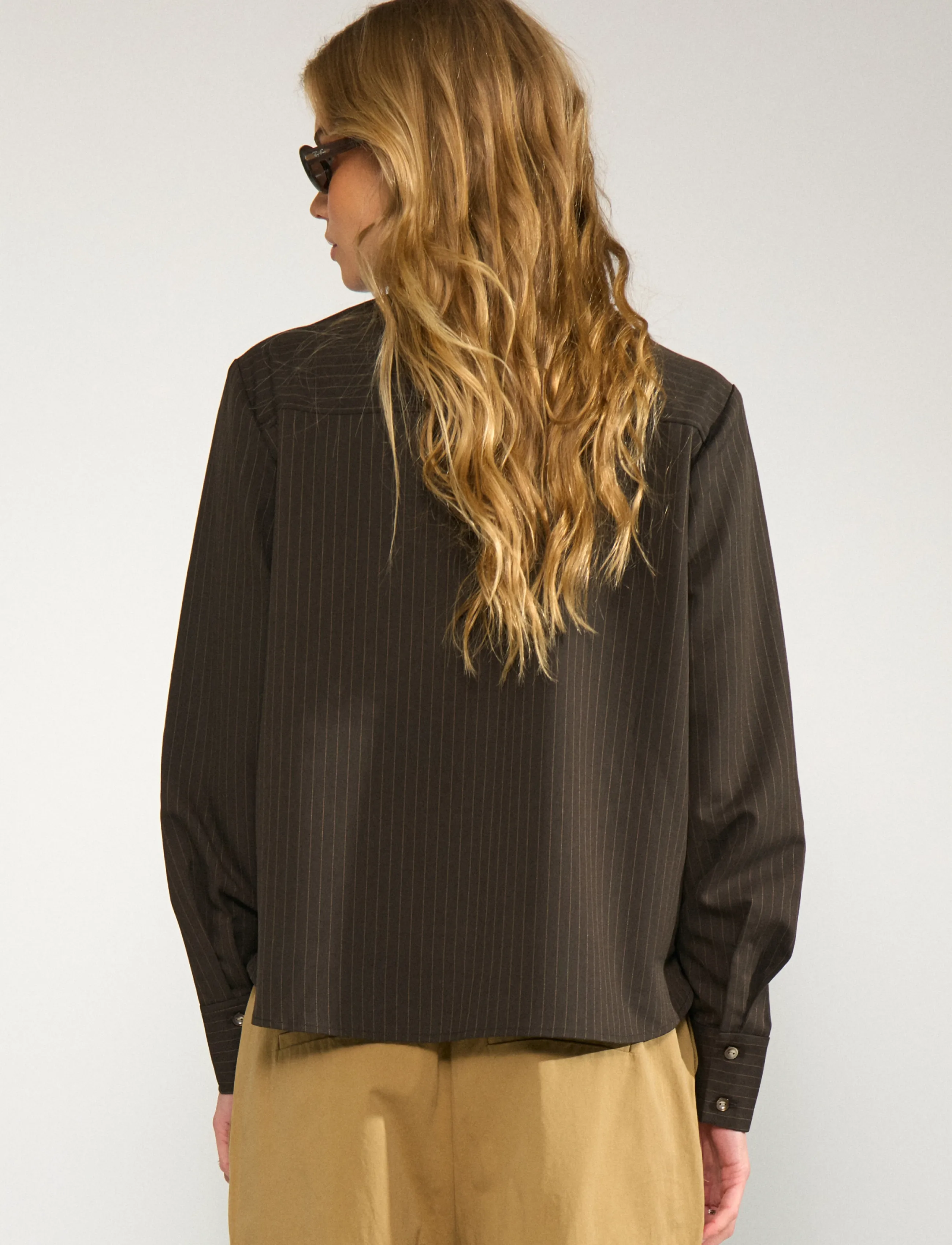 Nümph - NUSONYA SHIRT - pikkade varrukatega särgid - black coffee - 3