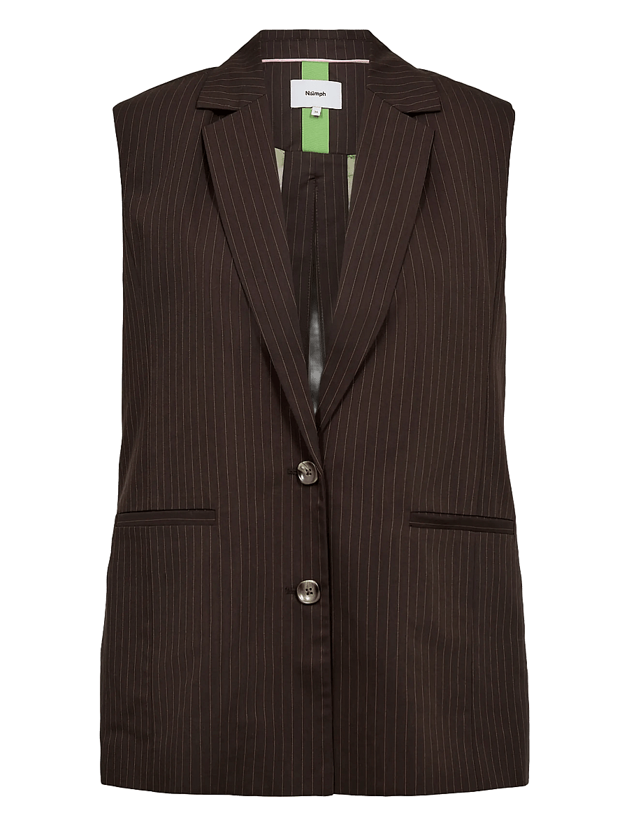 Nümph - NUSONYA VEST - Ülikonna vestid - black coffee - 1