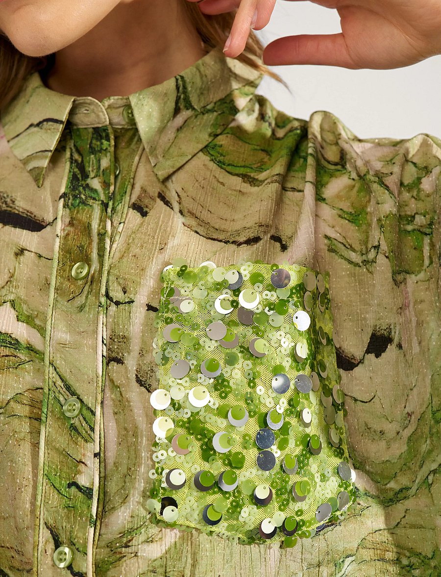 Nümph - NUMARLA SHIRT - pikkade varrukatega särgid - calla green - 5
