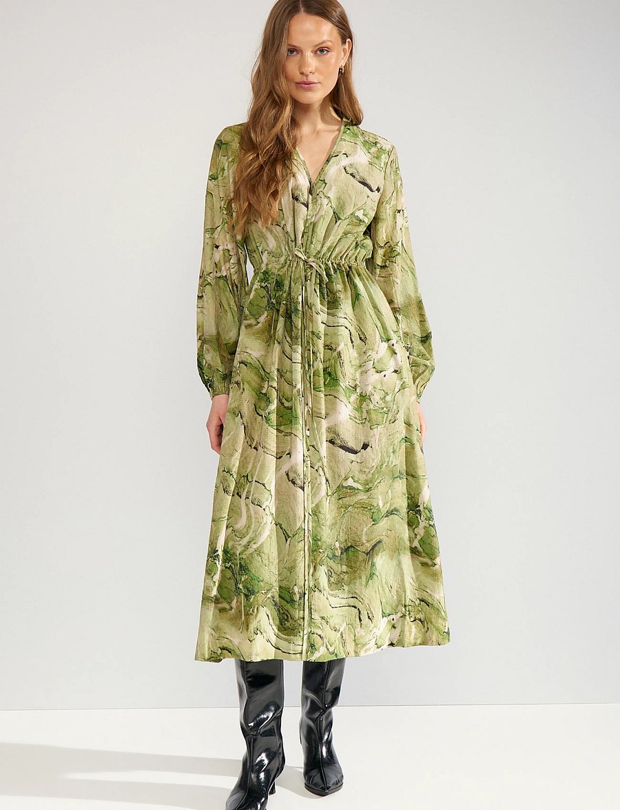 Nümph - NUMARLA DRESS - midikleidid - calla green - 0