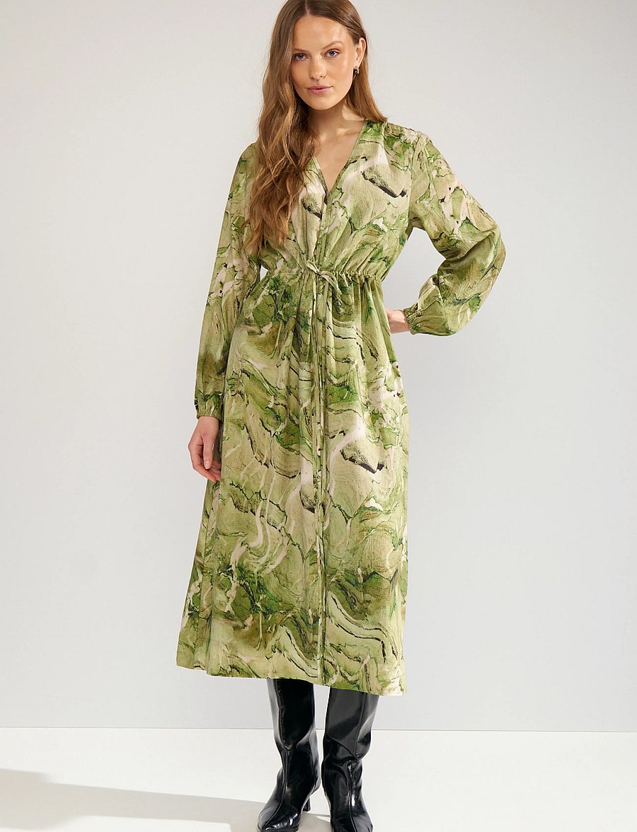 Nümph - NUMARLA DRESS - midikleidid - calla green - 3