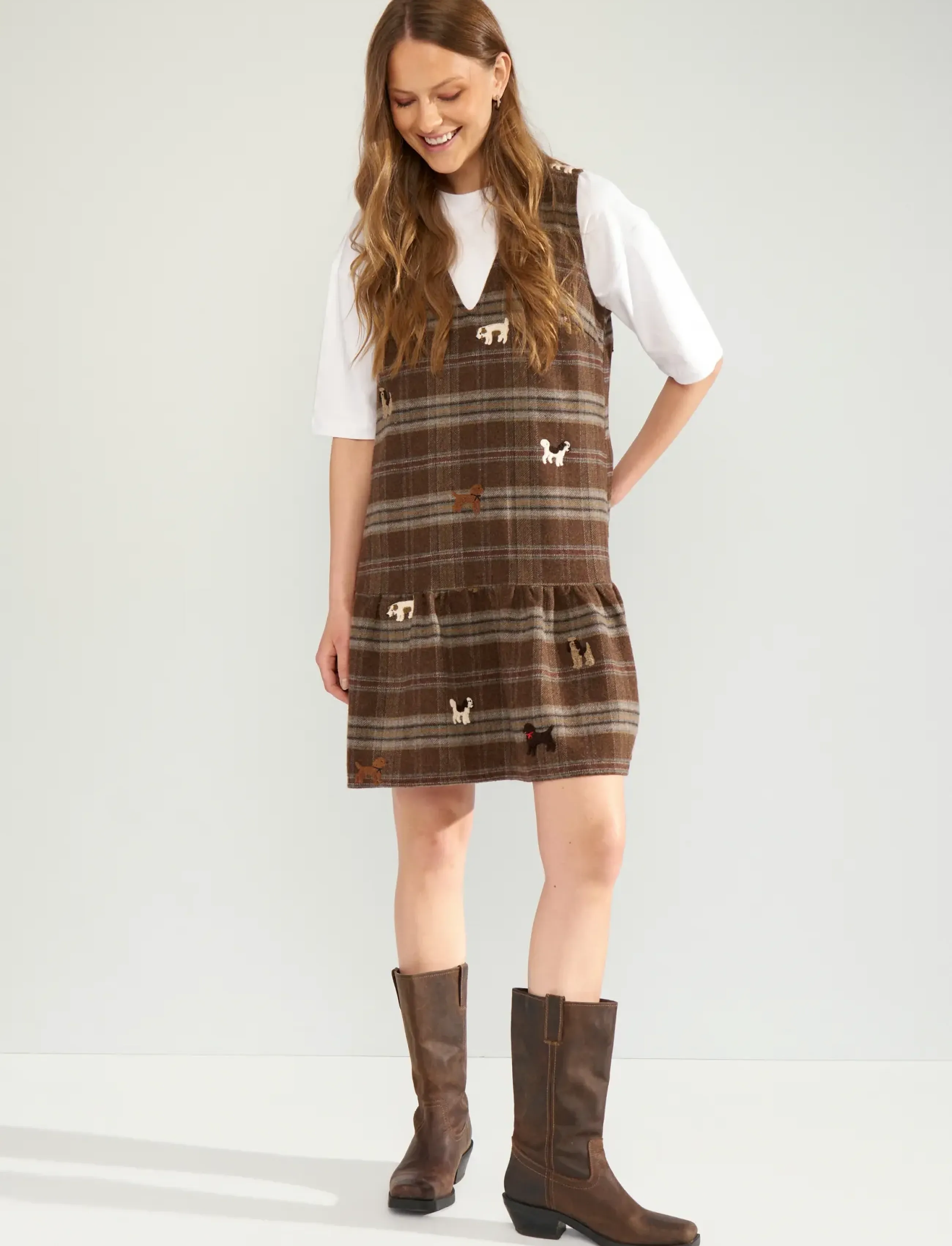 Nümph NUEZMA DRESS - Minikleidid - KELP / brown
