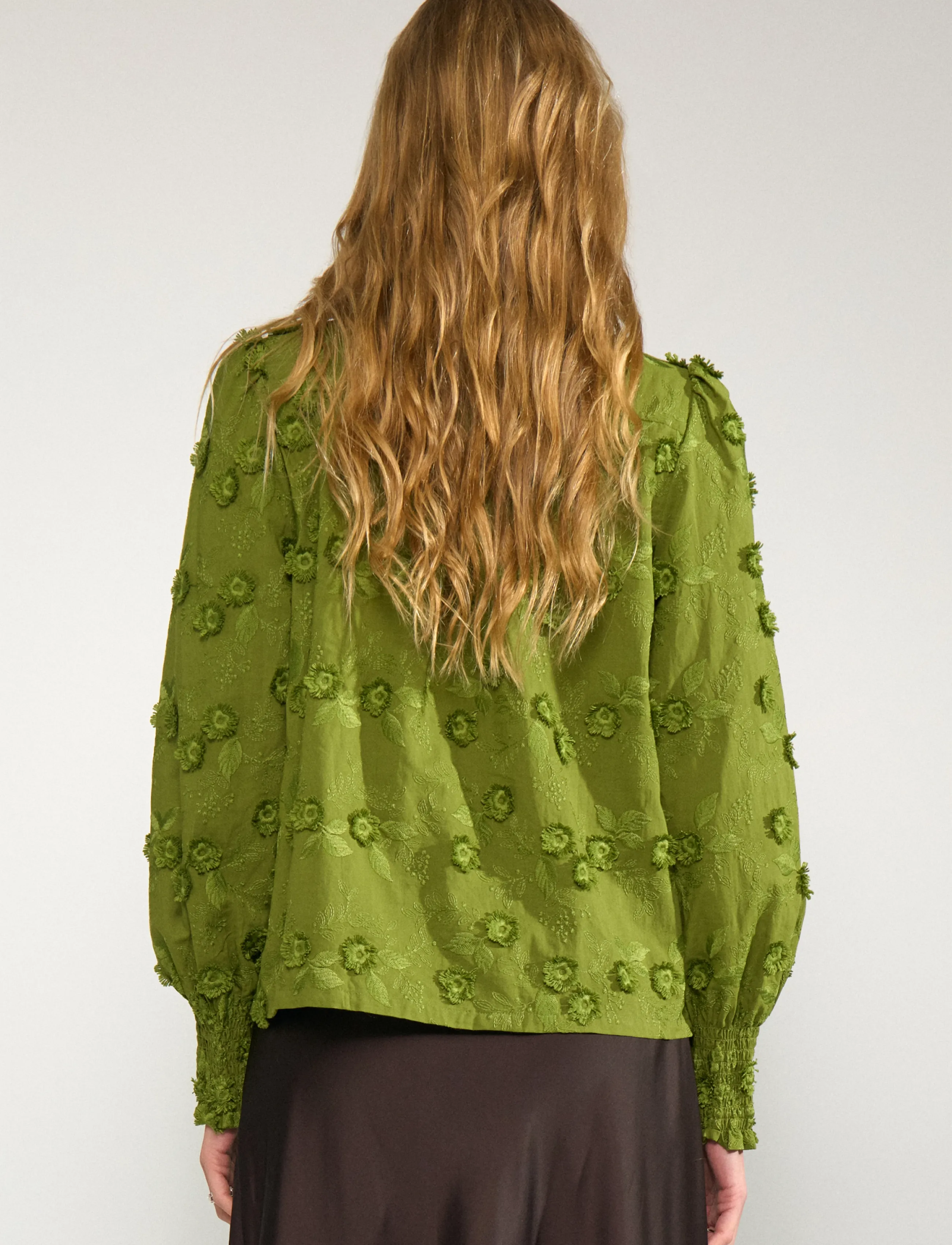 Nümph - NULENEA SHIRT - langærmede skjorter - calla green - 3