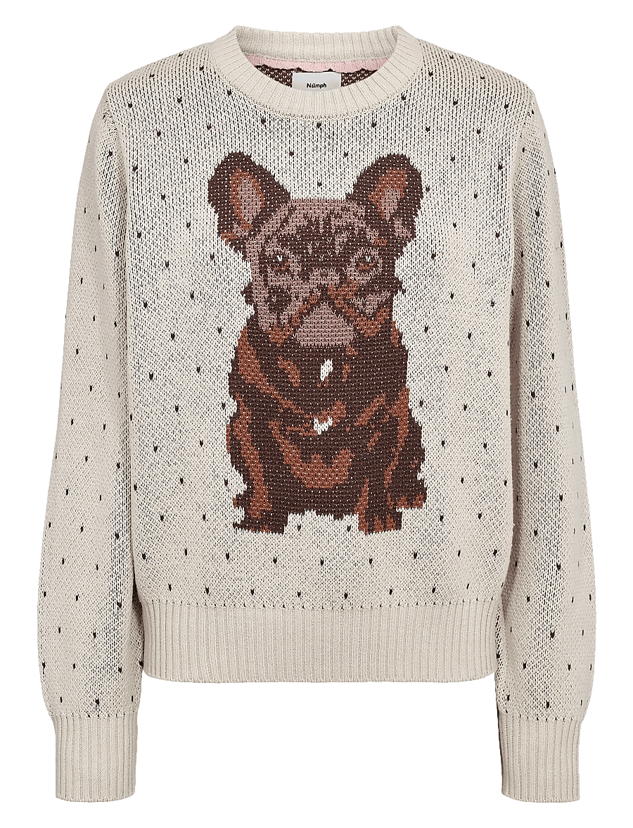 Nümph - NUSAMARA PULLOVER - striktrøjer - gray morn - 1