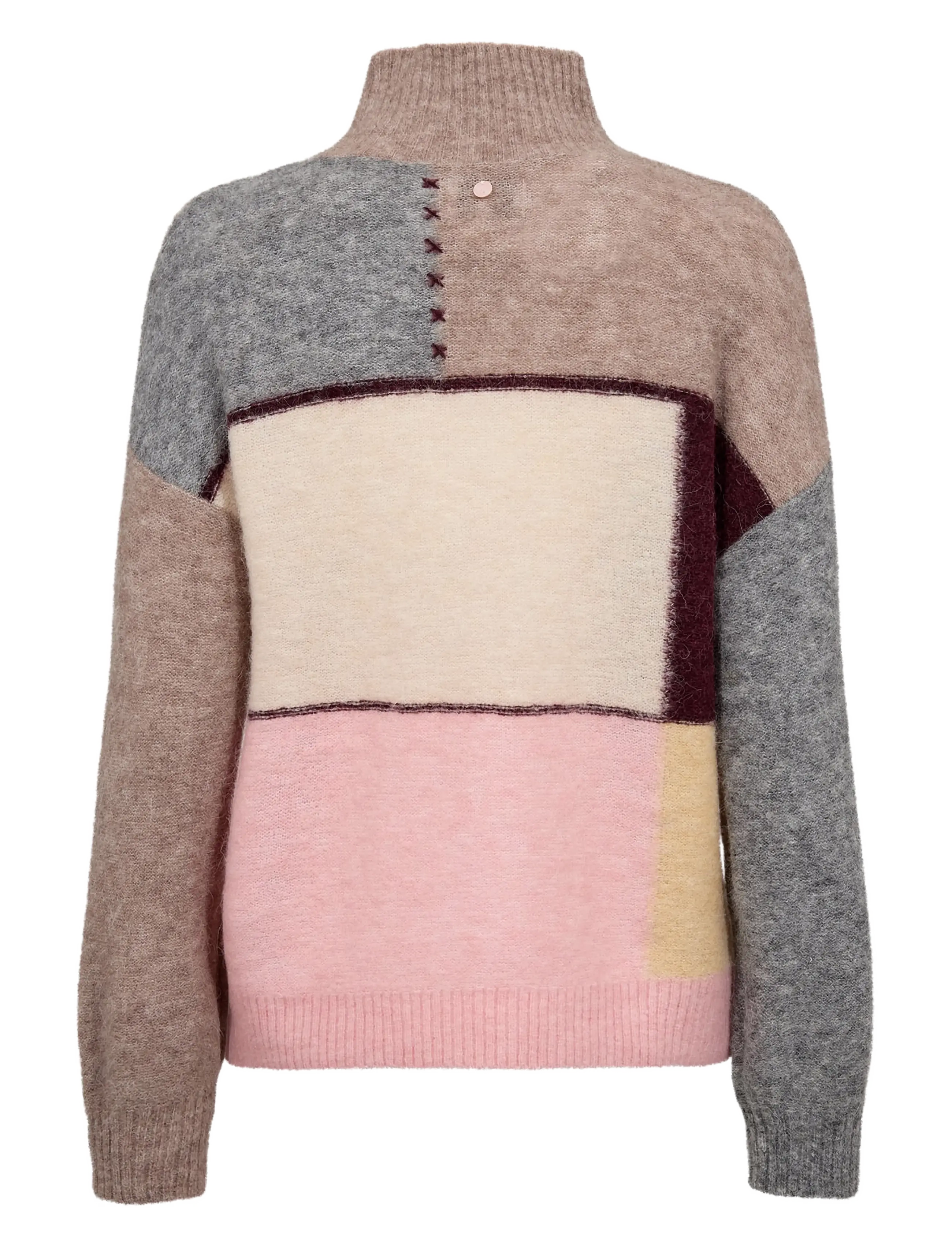 Nümph - NURIETTE PATCH PULLOVER - deep taupe melange - 1