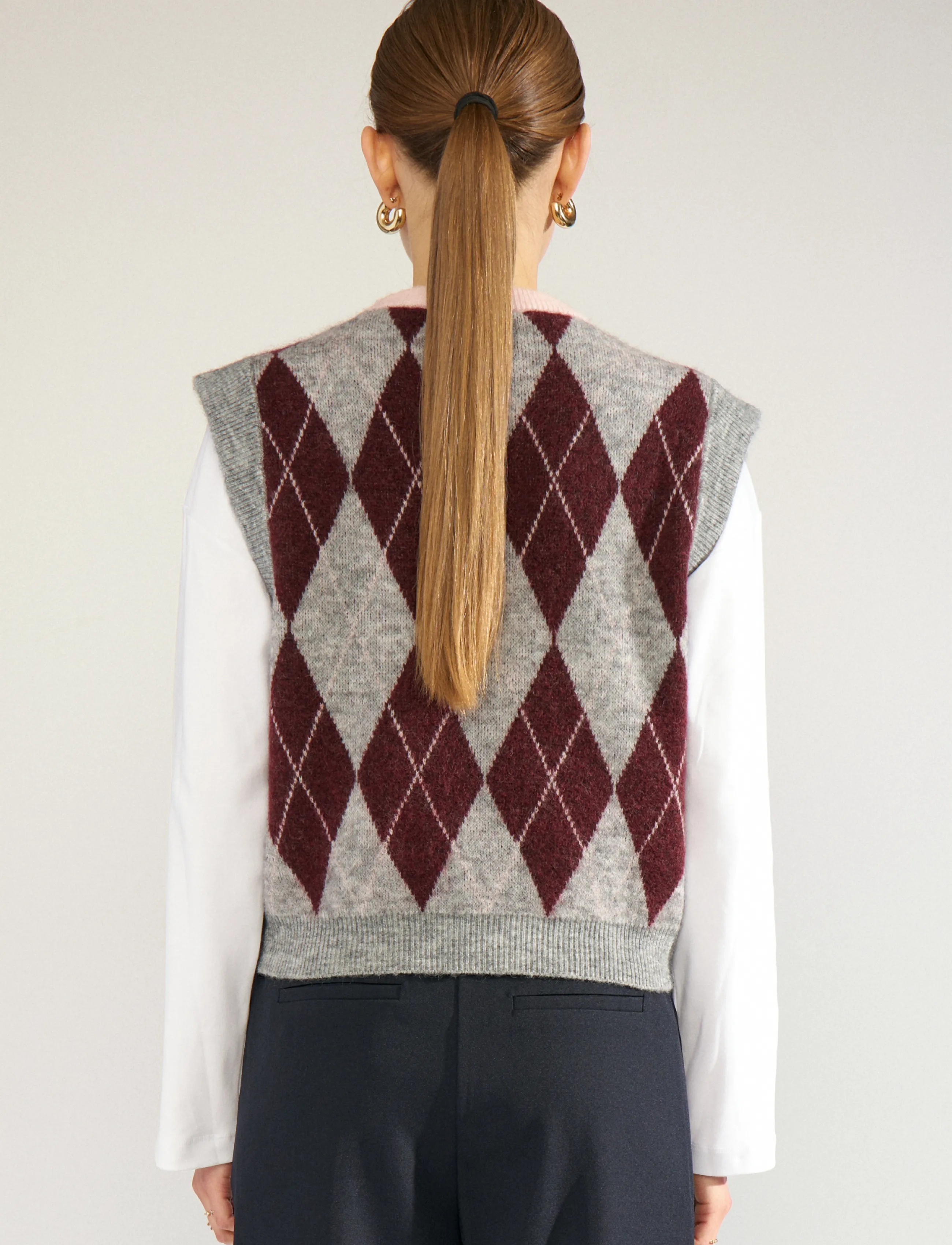 Nümph - NUTIKLA VEST - kootud vestid - medium grey mel - 4