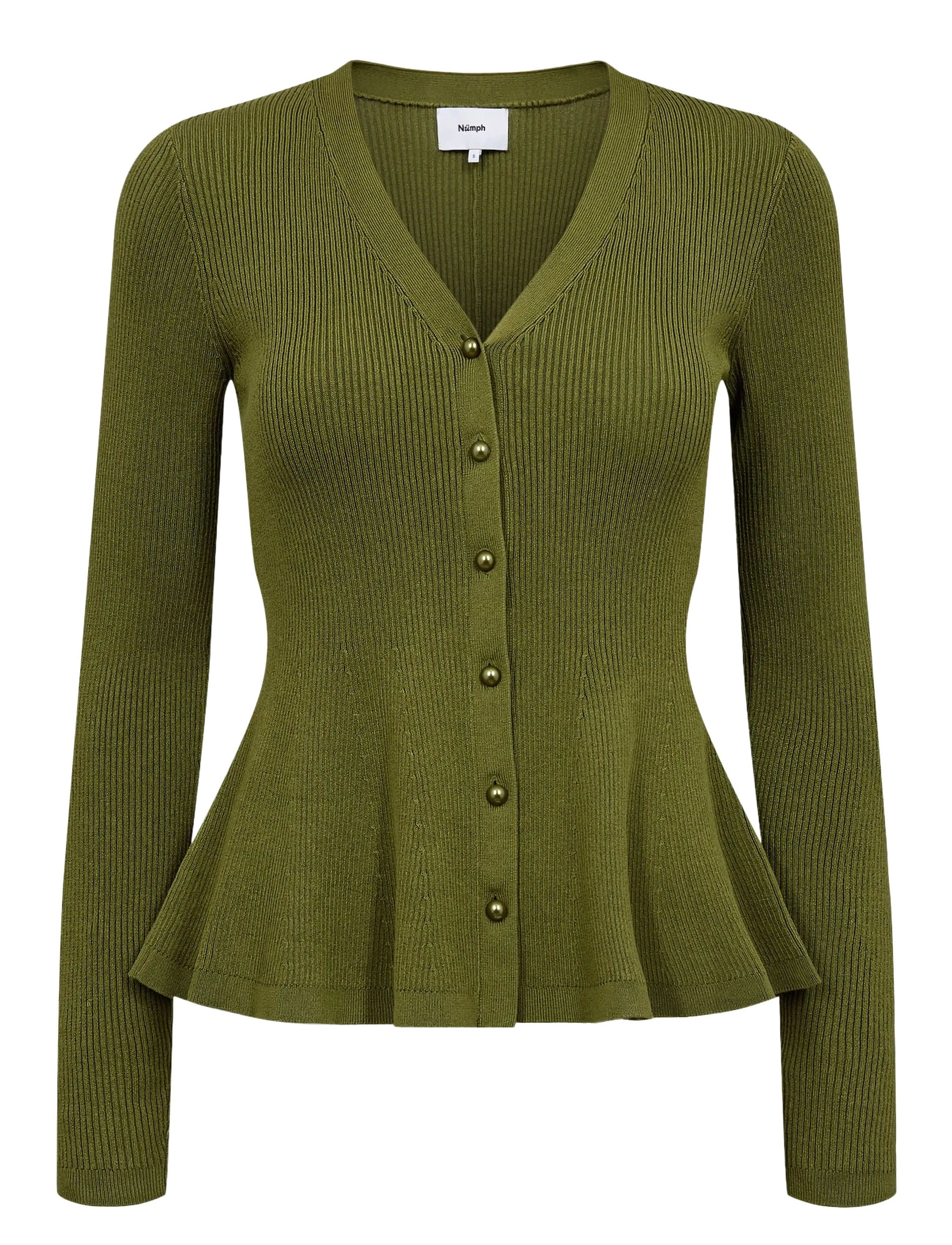 Nümph NUSIRA CARDIGAN - Koftor - CALLA GREEN / green