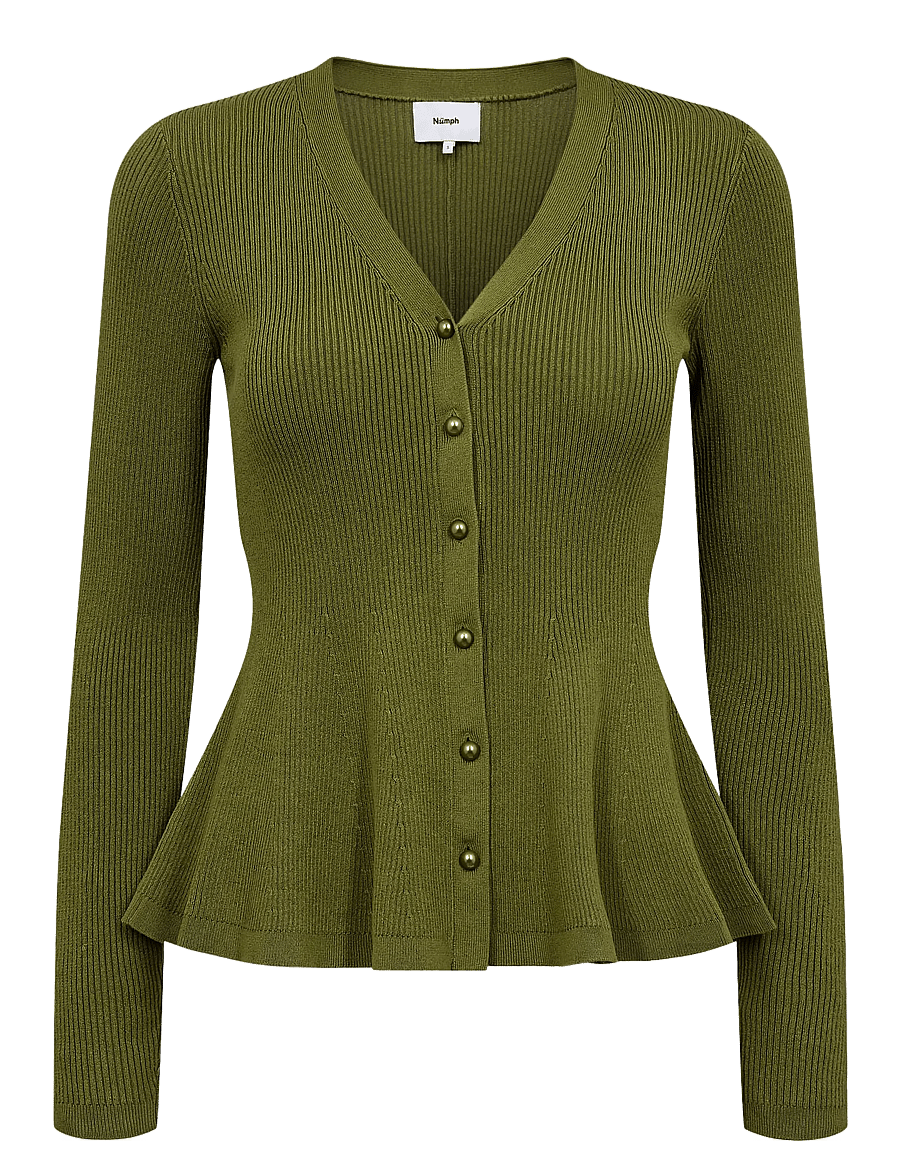 Nümph - NUSIRA CARDIGAN - koftor - calla green - 0