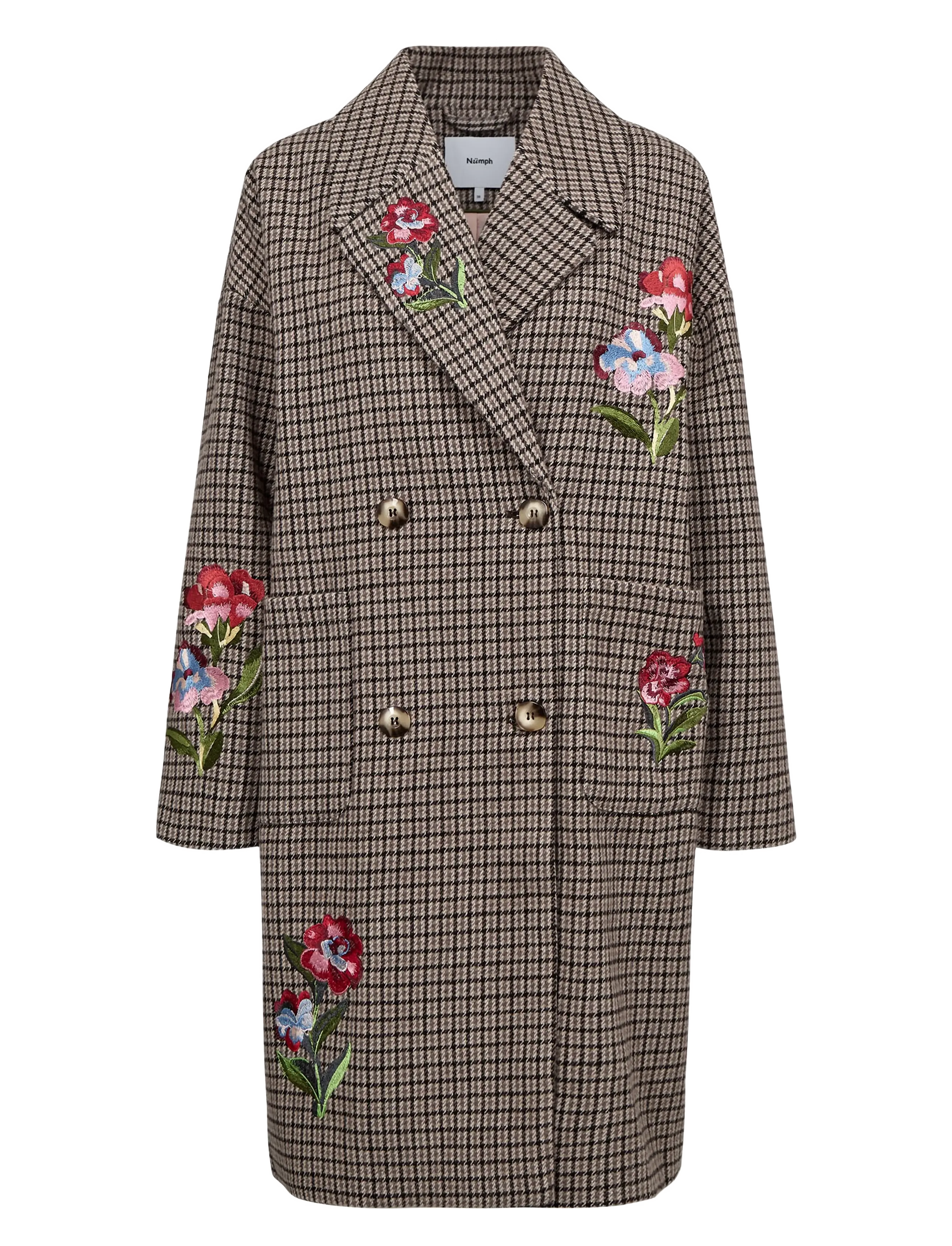 Nümph - NUELANA EMBROIDERY COAT - black coffee - 1
