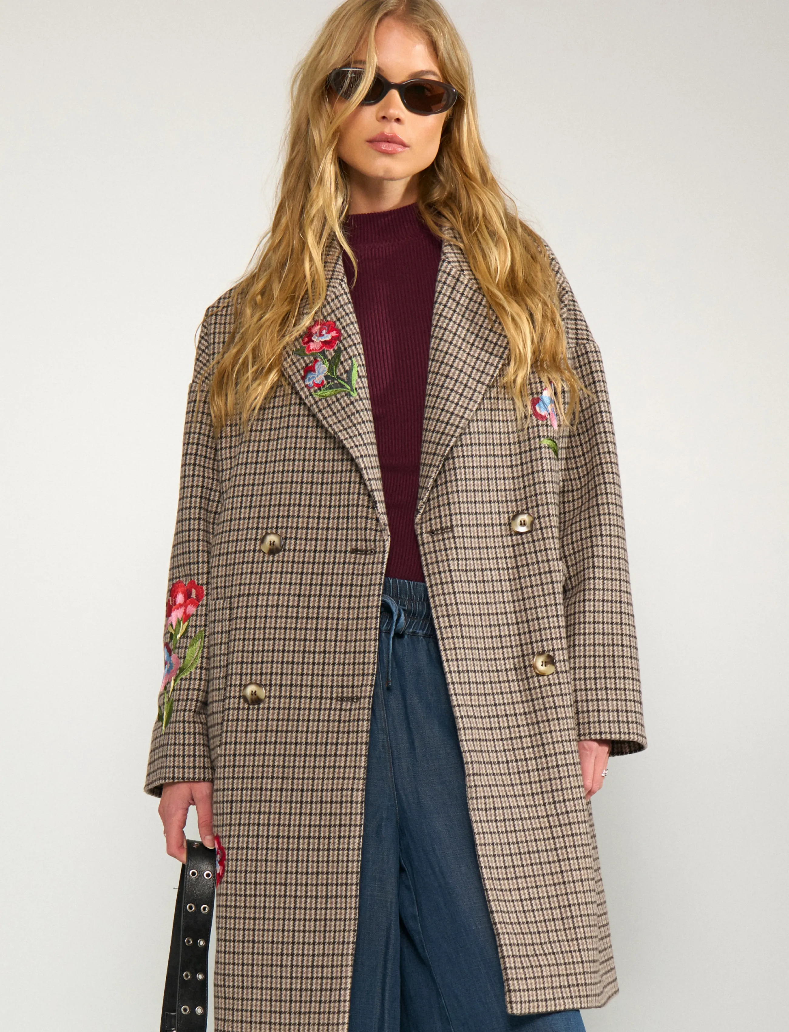Nümph NUELANA EMBROIDERY COAT - Everyday Style - BLACK COFFEE / brown