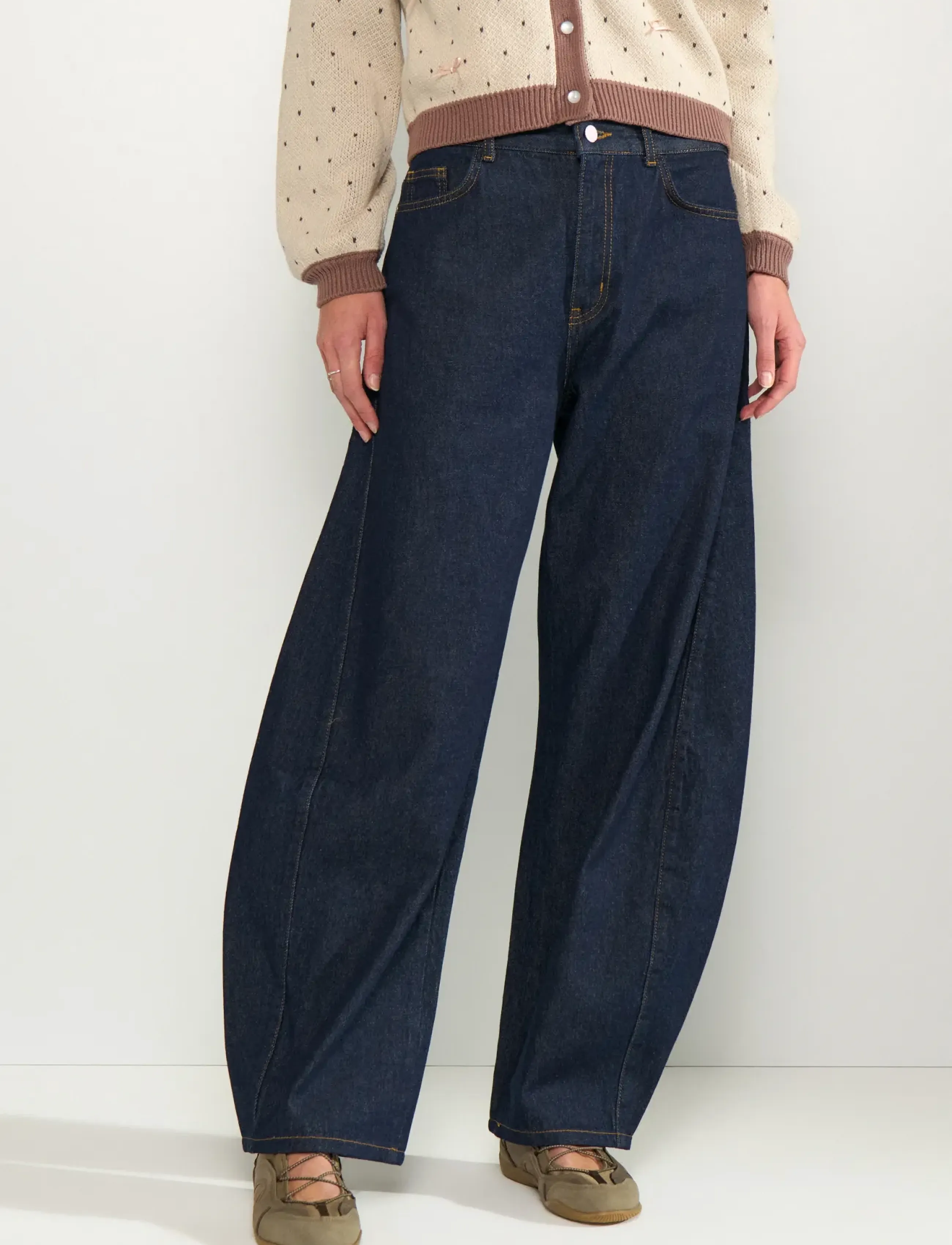 Nümph NUAMSTERDAM HR BARREL JEANS P3012 - Clothing - DARK BLUE DENIM / navy