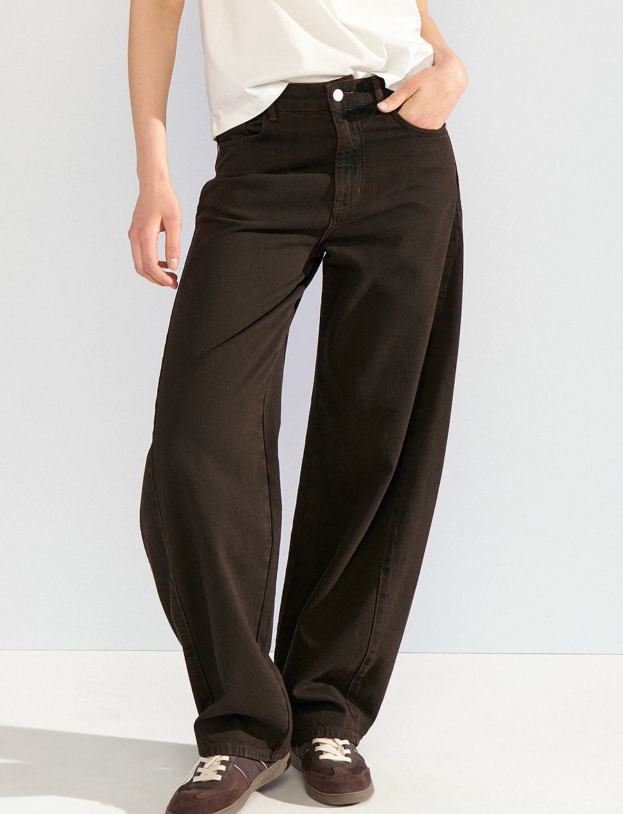 Nümph - NUAMSTERDAM HR BARREL JEANS - barrel-teksad - black coffee - 3