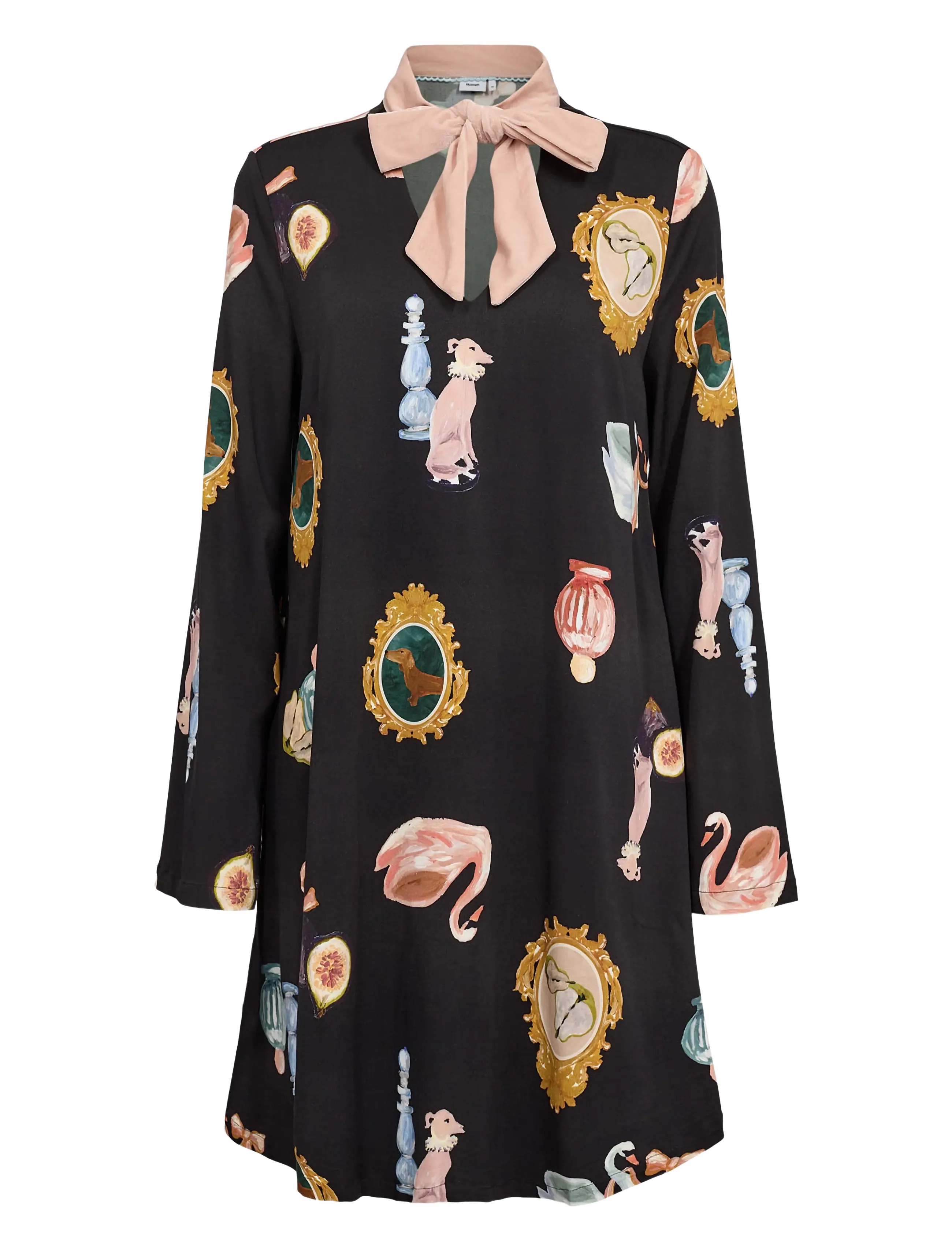 Nümph - NUOFELIA SHORT DRESS - t-shirt dresses - caviar - 1