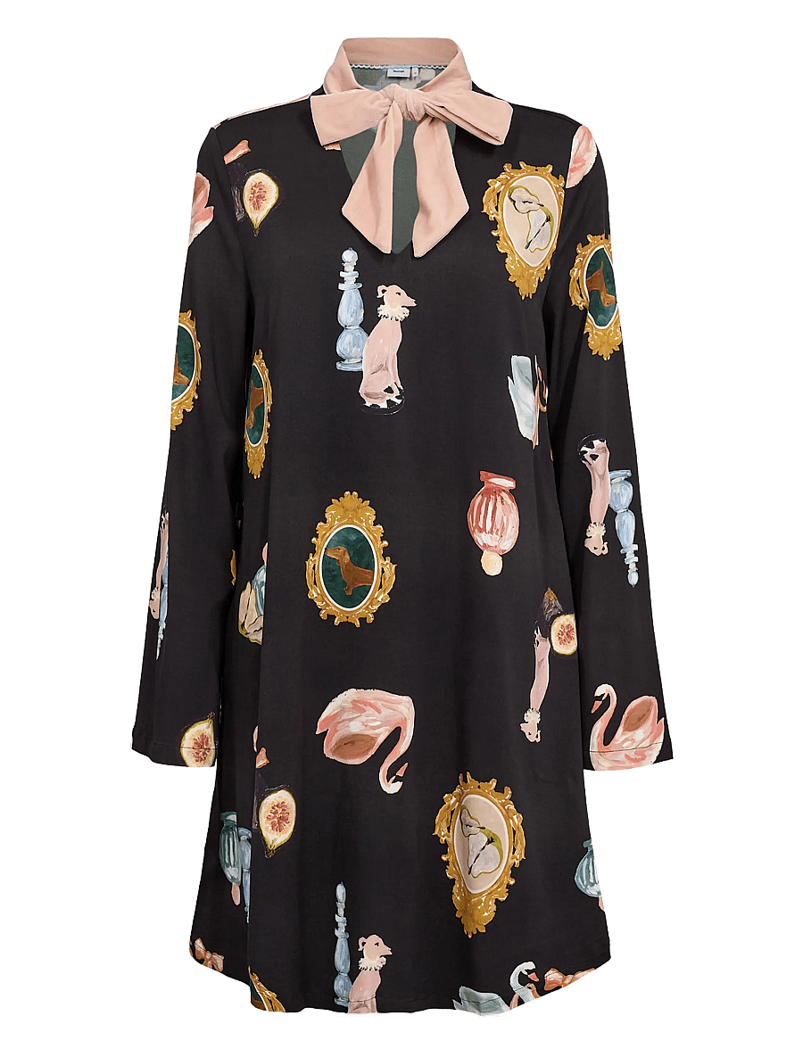 Nümph - NUOFELIA SHORT DRESS - t-shirt dresses - caviar - 1