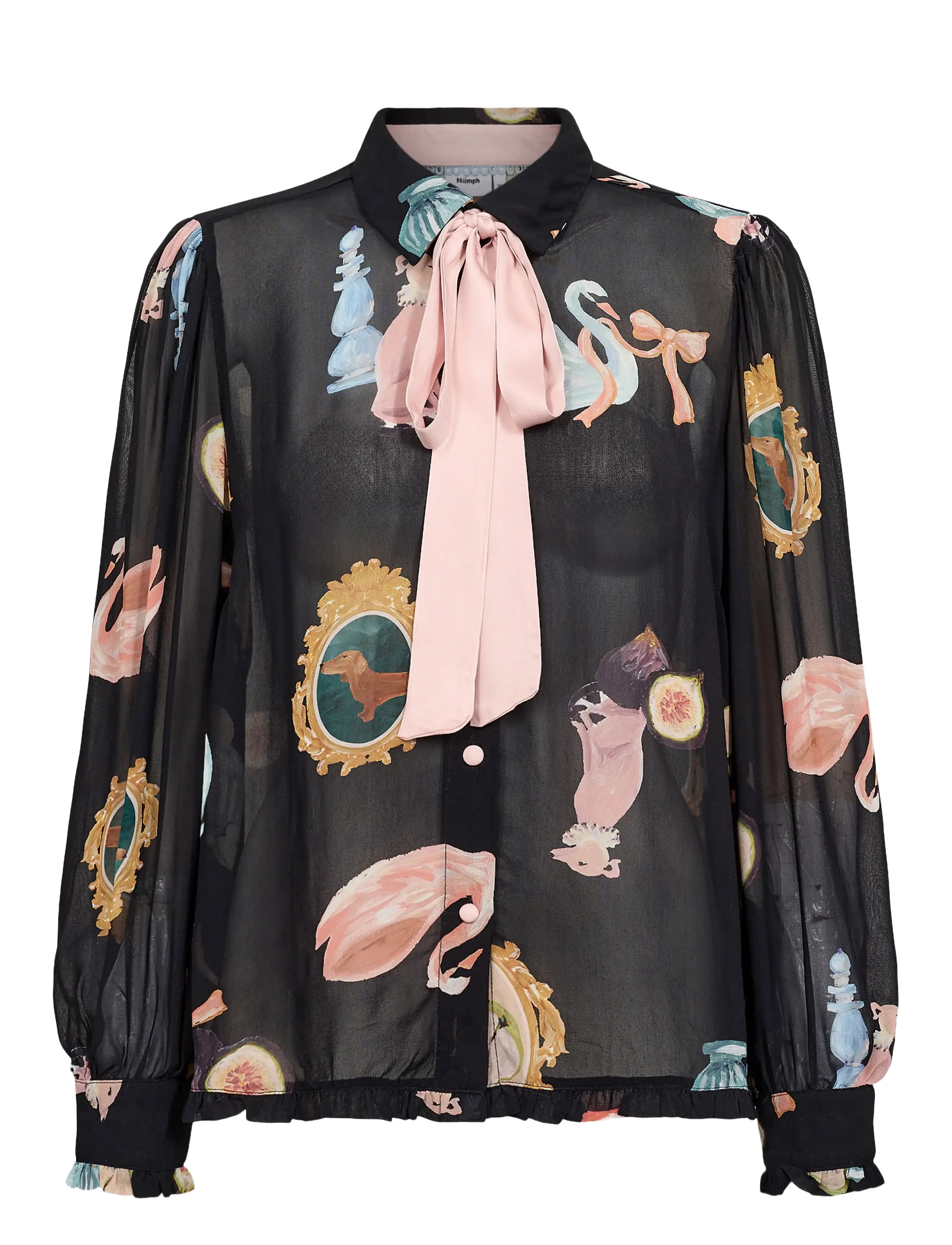 Nümph - NUOPHELIA LS SHIRT - langærmede bluser - caviar - 1