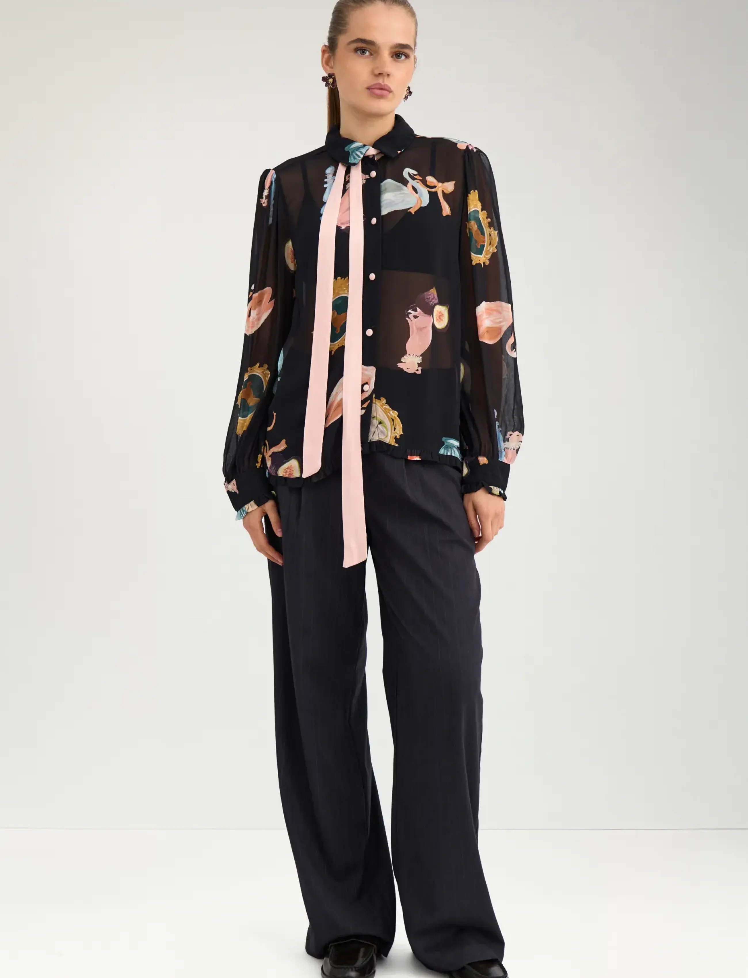 Nümph - NUOPHELIA LS SHIRT - langærmede bluser - caviar - 3