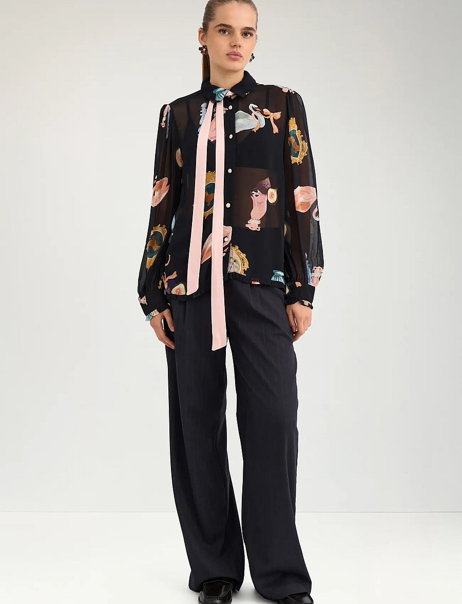Nümph - NUOPHELIA LS SHIRT - langærmede bluser - caviar - 3