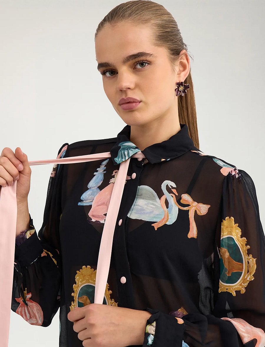 Nümph - NUOPHELIA LS SHIRT - langærmede bluser - caviar - 5