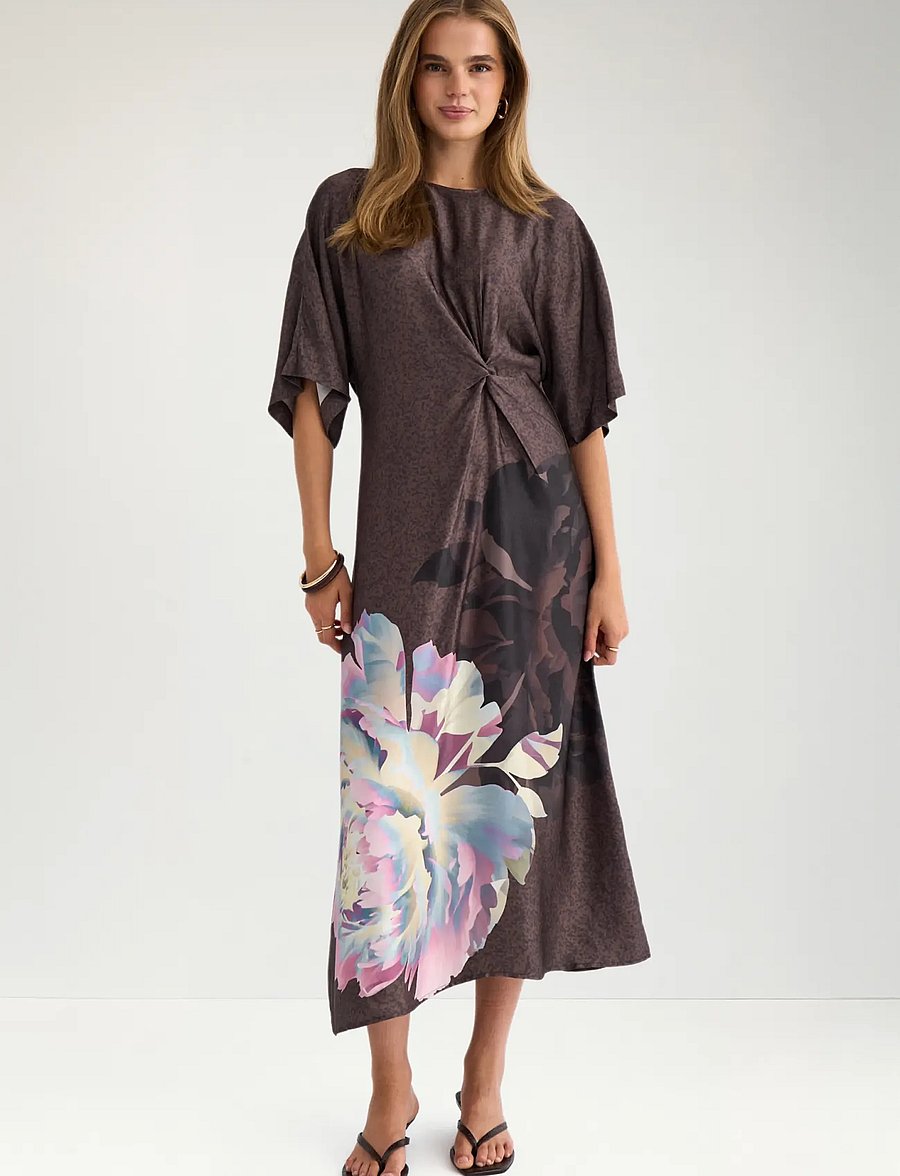 Nümph - NUCRISA DRESS - suvekleidid - black coffee - 0
