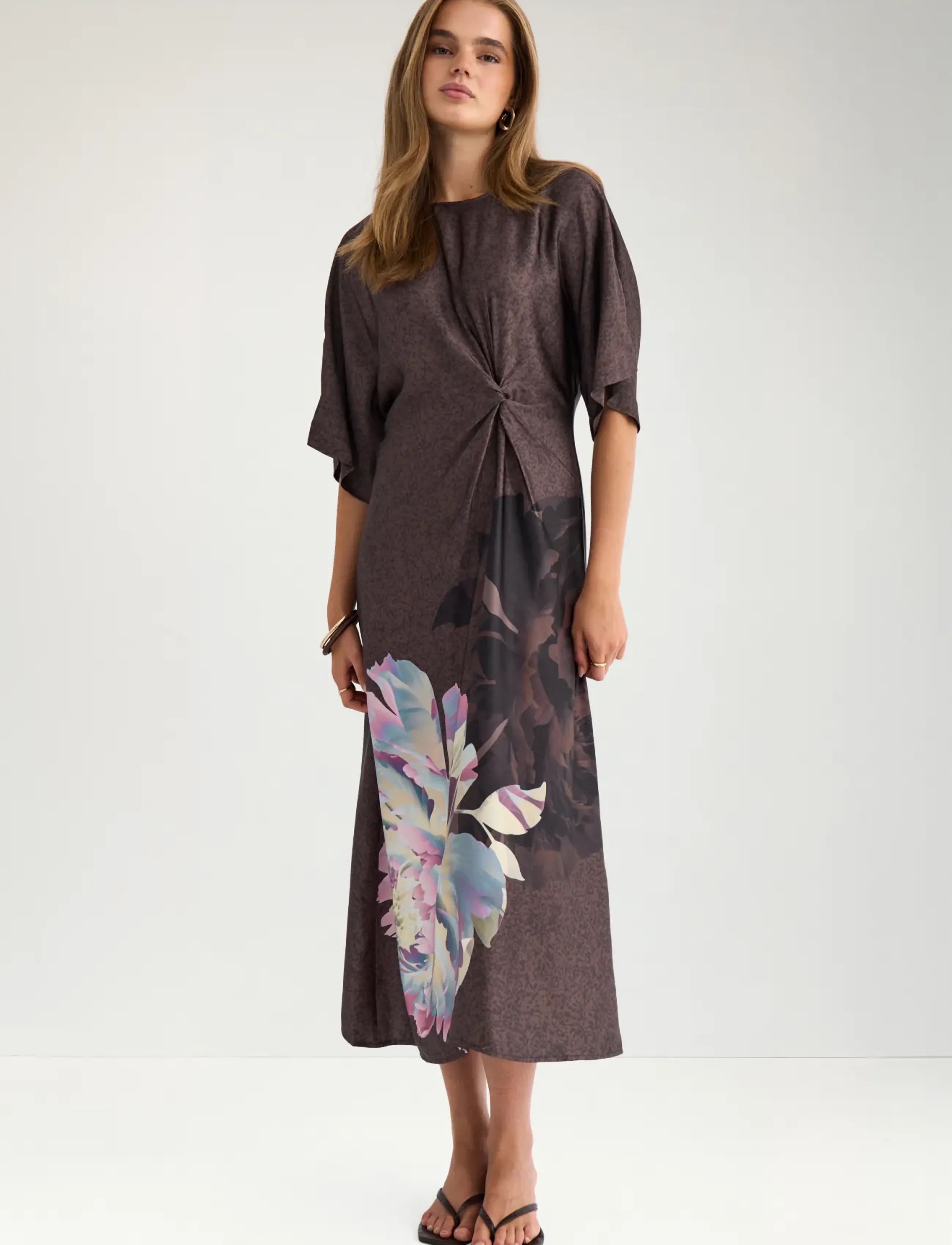 Nümph - NUCRISA DRESS - suvekleidid - black coffee - 3