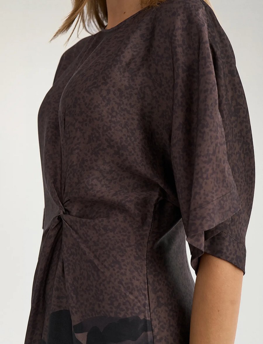 Nümph - NUCRISA DRESS - suvekleidid - black coffee - 5