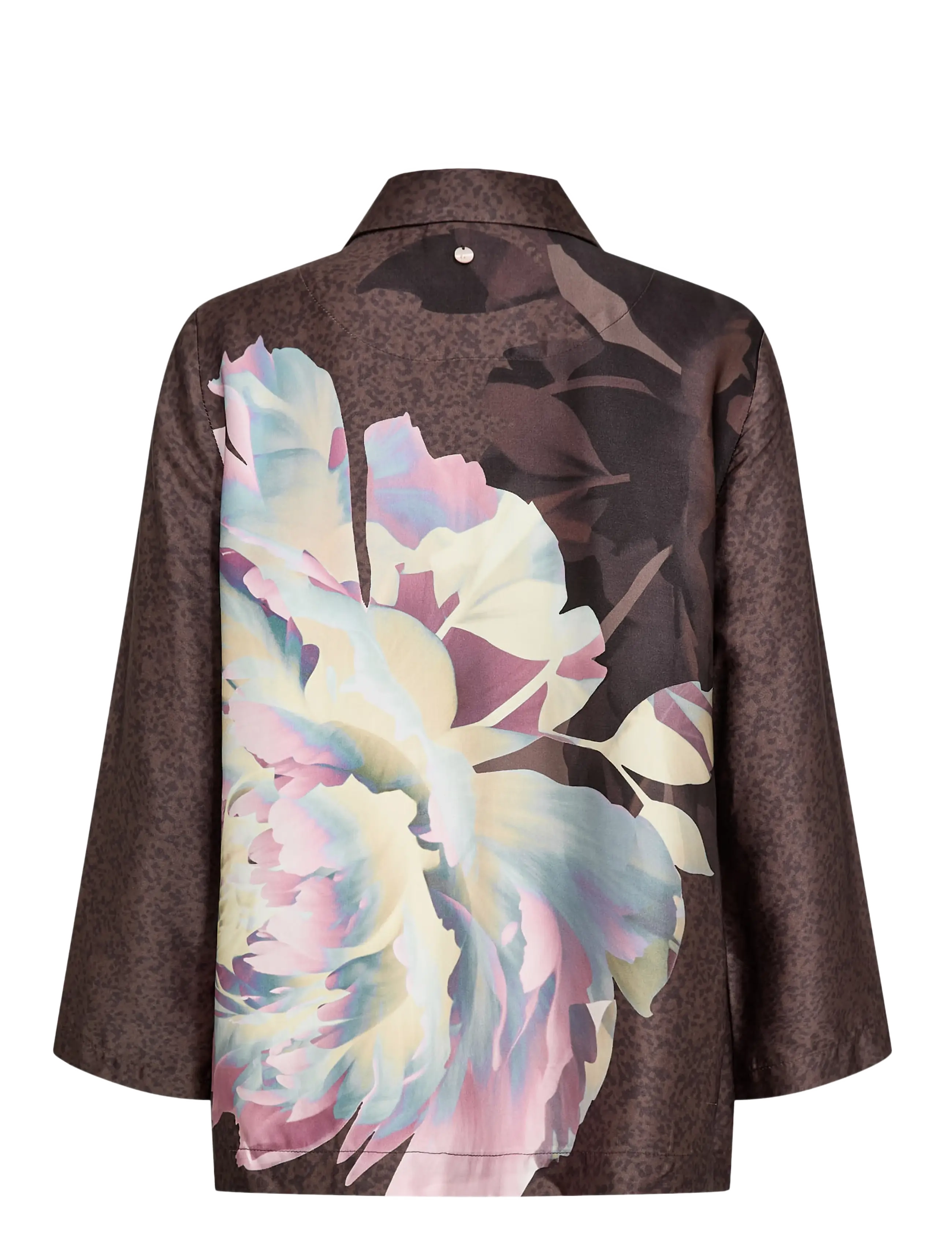 Nümph - NUCRISA BOXY SHIRT - long sleeved blouses - black coffee - 2