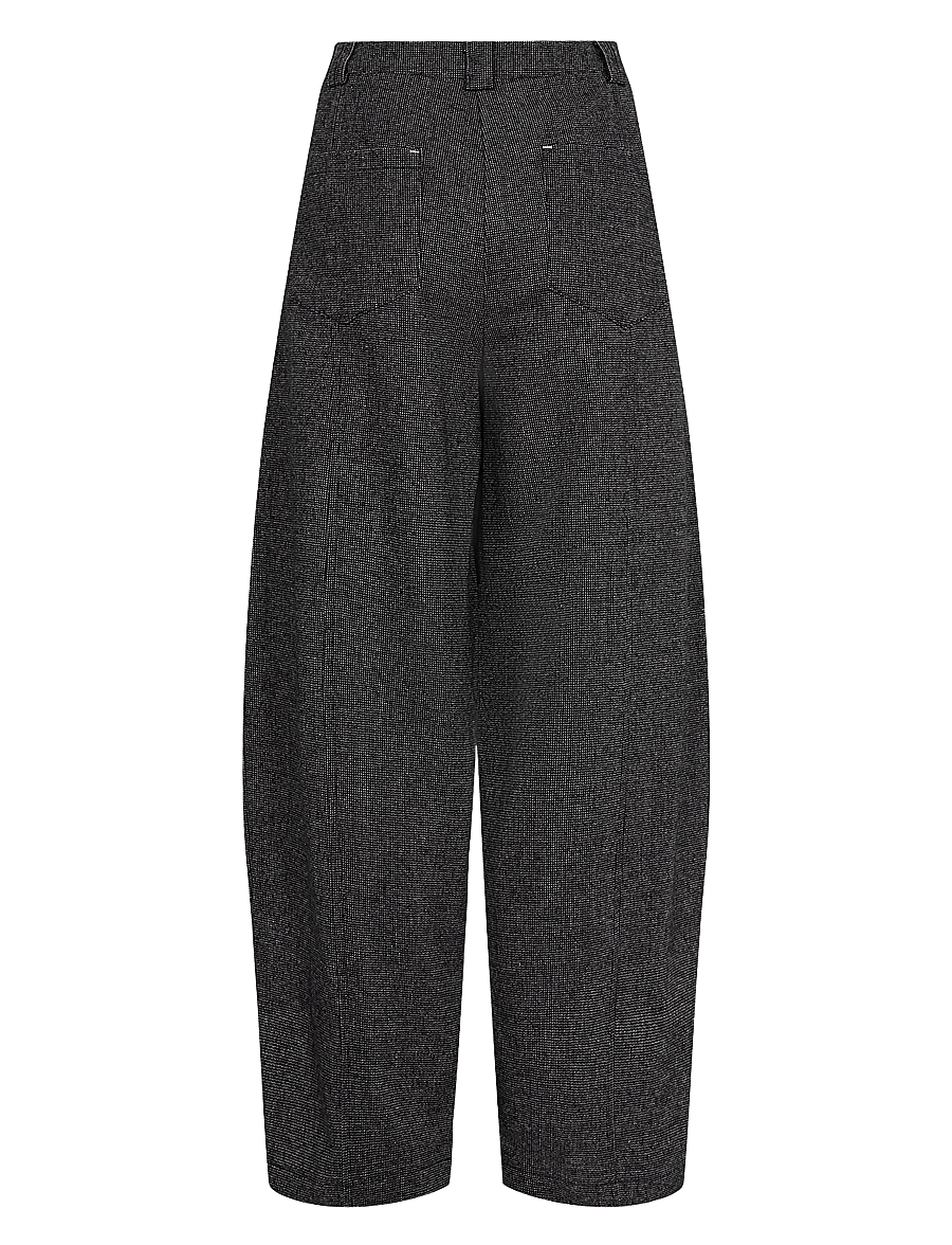 Nümph - NUROKI BARREL PANTS - hosen mit geradem bein - dark grey melange - 2