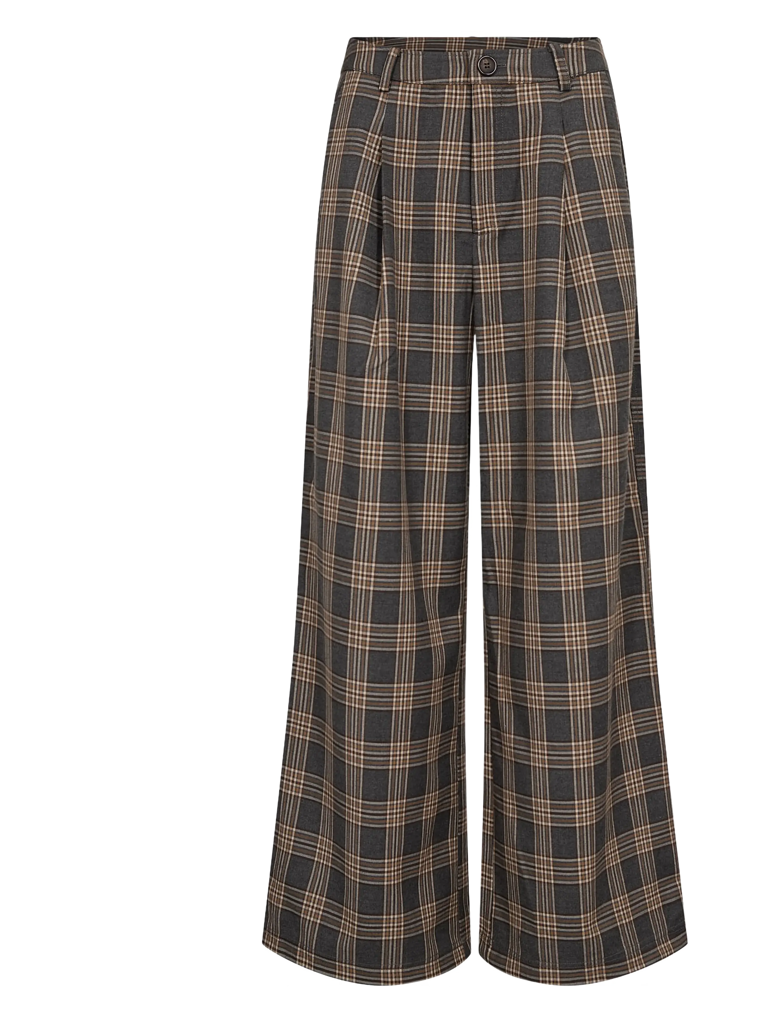 Nümph - NUKAMALA PANTS - hose mit geradem bein - dark grey melange - 1