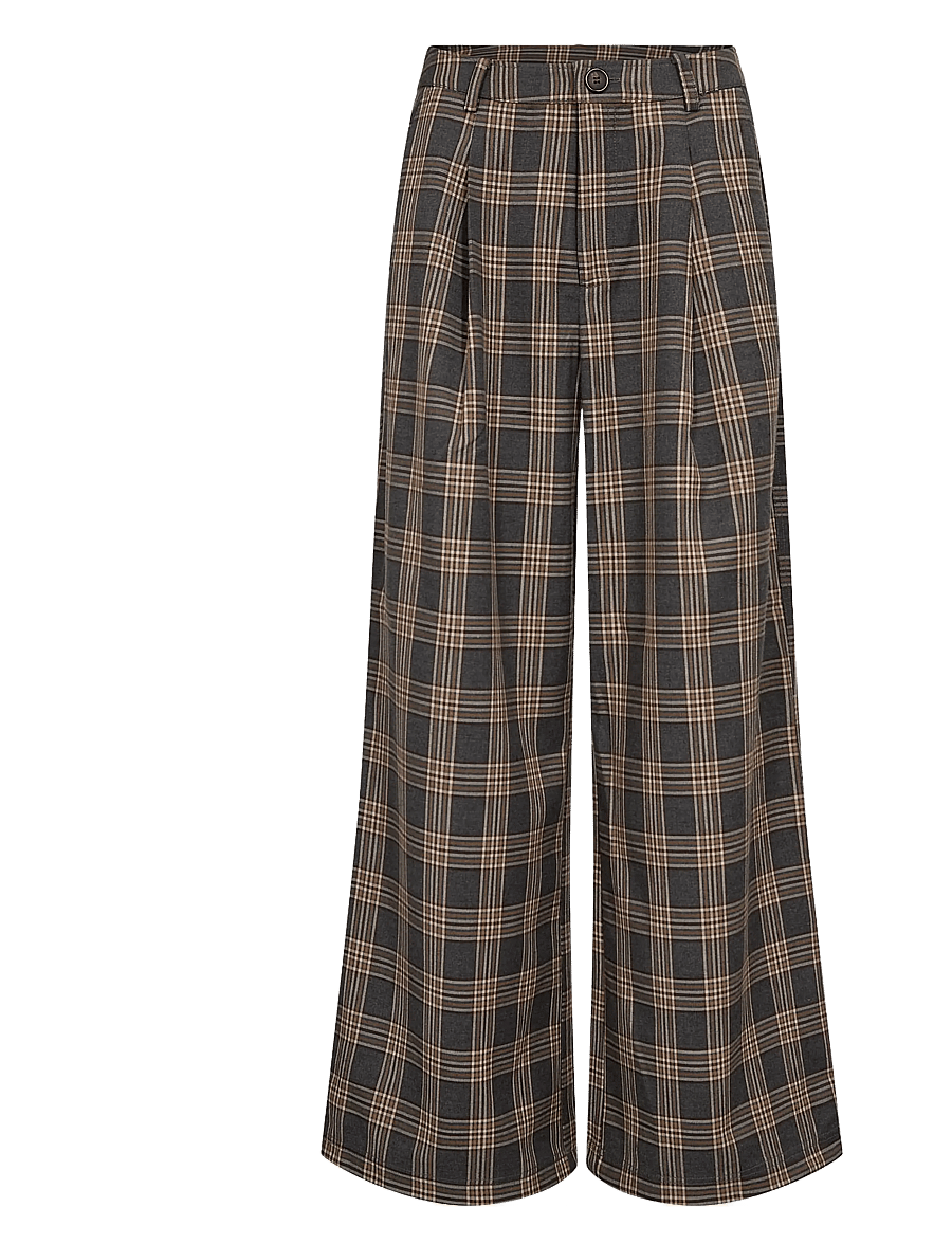 Nümph - NUKAMALA PANTS - hose mit geradem bein - dark grey melange - 1