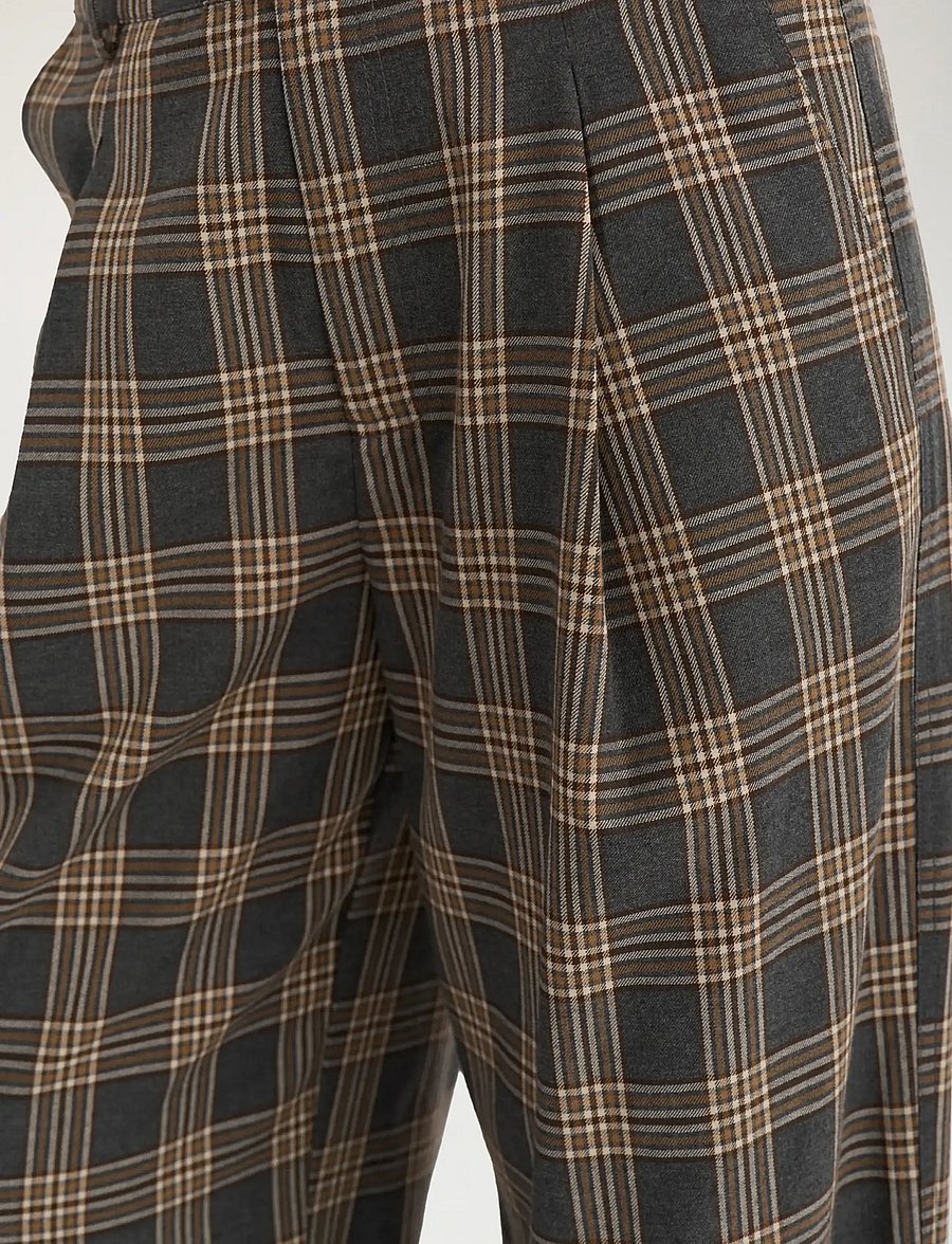 Nümph - NUKAMALA PANTS - hose mit geradem bein - dark grey melange - 5
