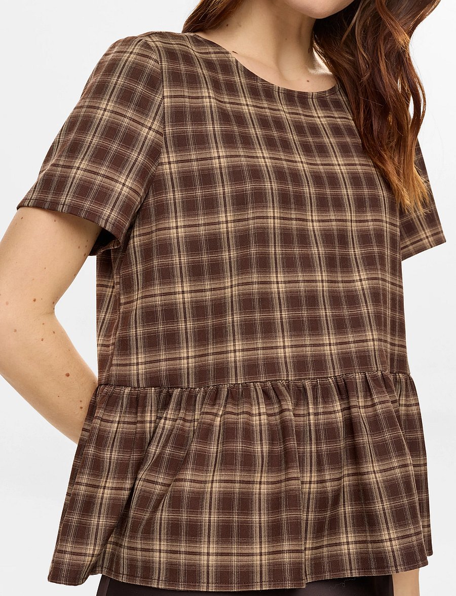 Nümph - NUMARLIE BLOUSE - kurzärmelige blusen - black coffee - 5