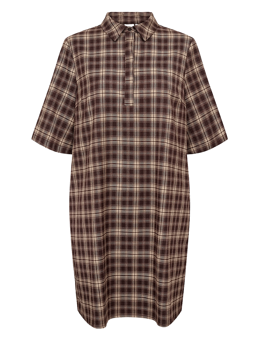 Nümph - NUMARLIE DRESS - skjortekjoler - black coffee - 1