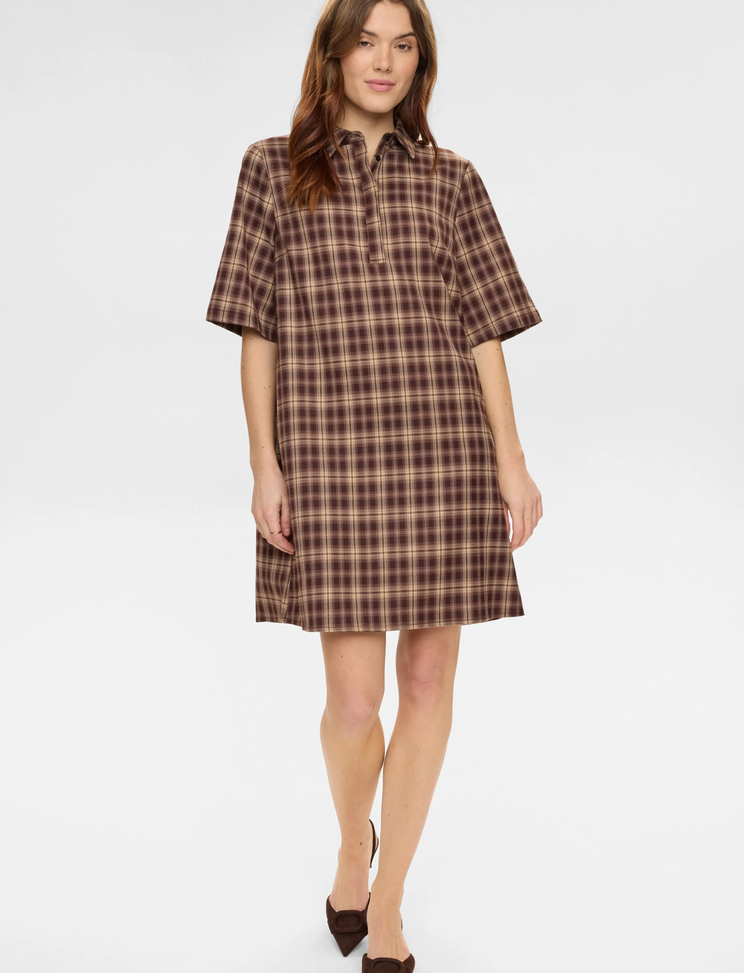 Nümph - NUMARLIE DRESS - shirt dresses - black coffee - 4
