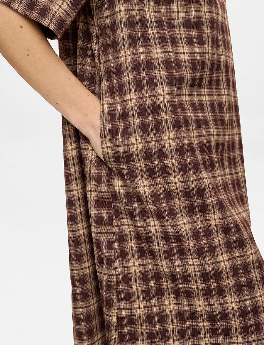 Nümph - NUMARLIE DRESS - skjortekjoler - black coffee - 5